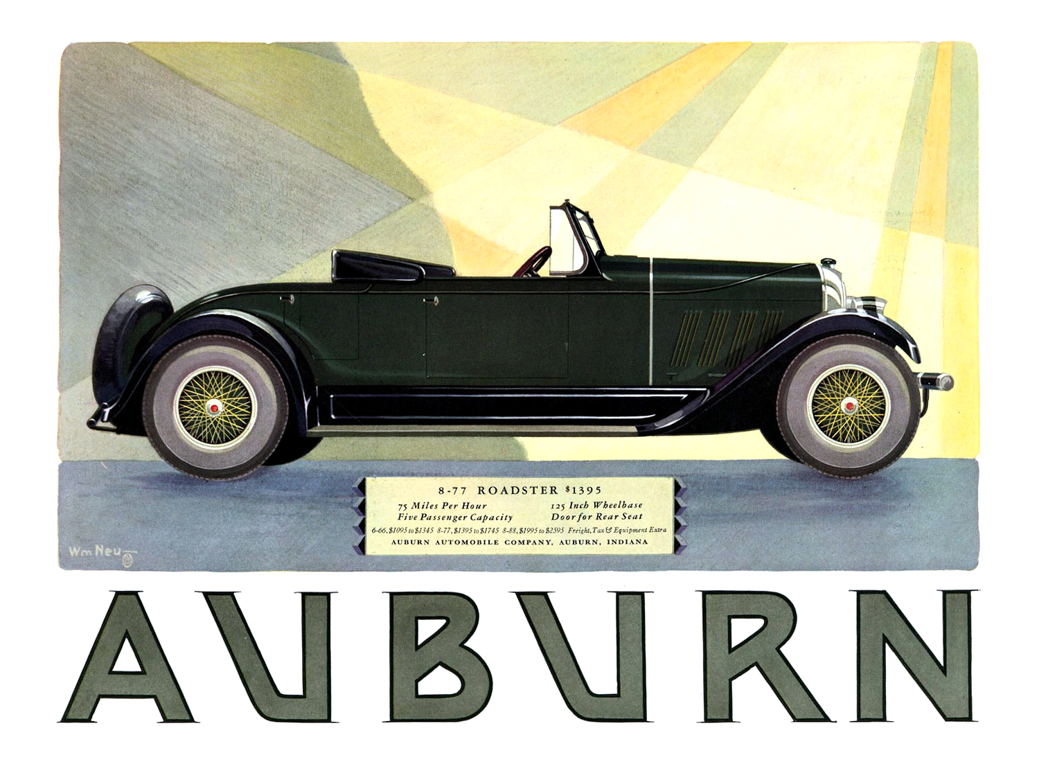 Auburn 8-77 Roadster Ad (1927)