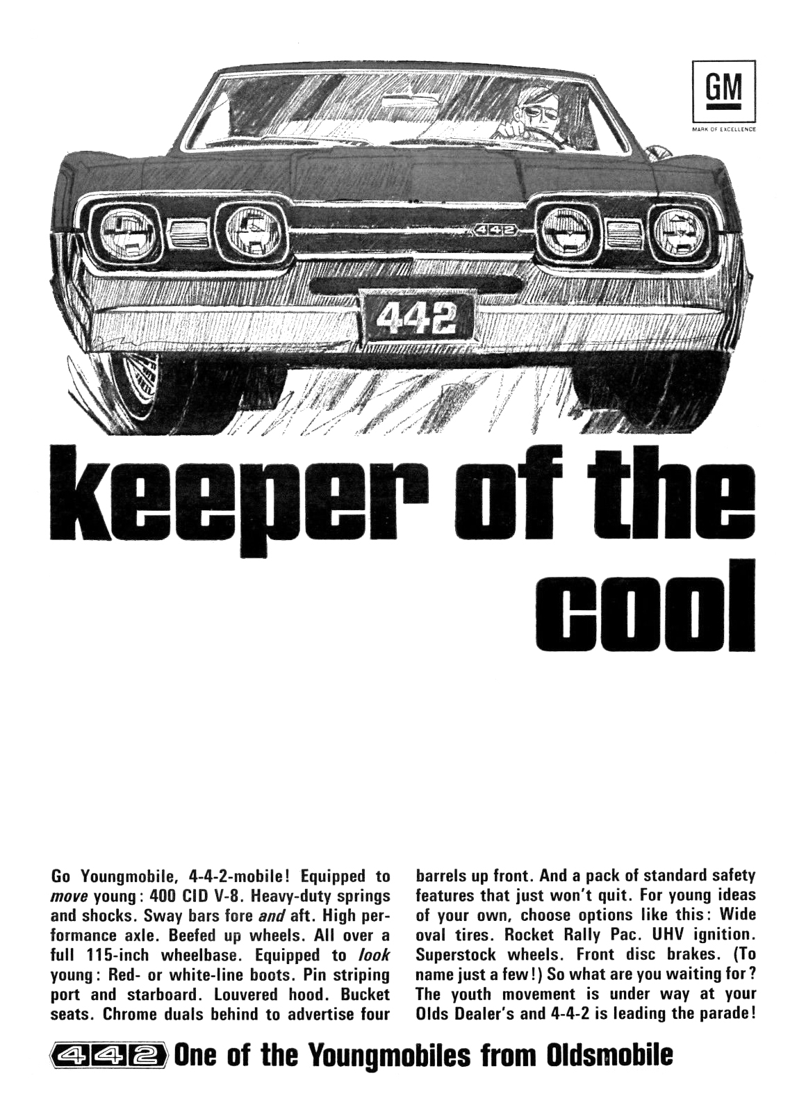 Oldsmobile 442 Ad (June, 1967): Keeper of the cool