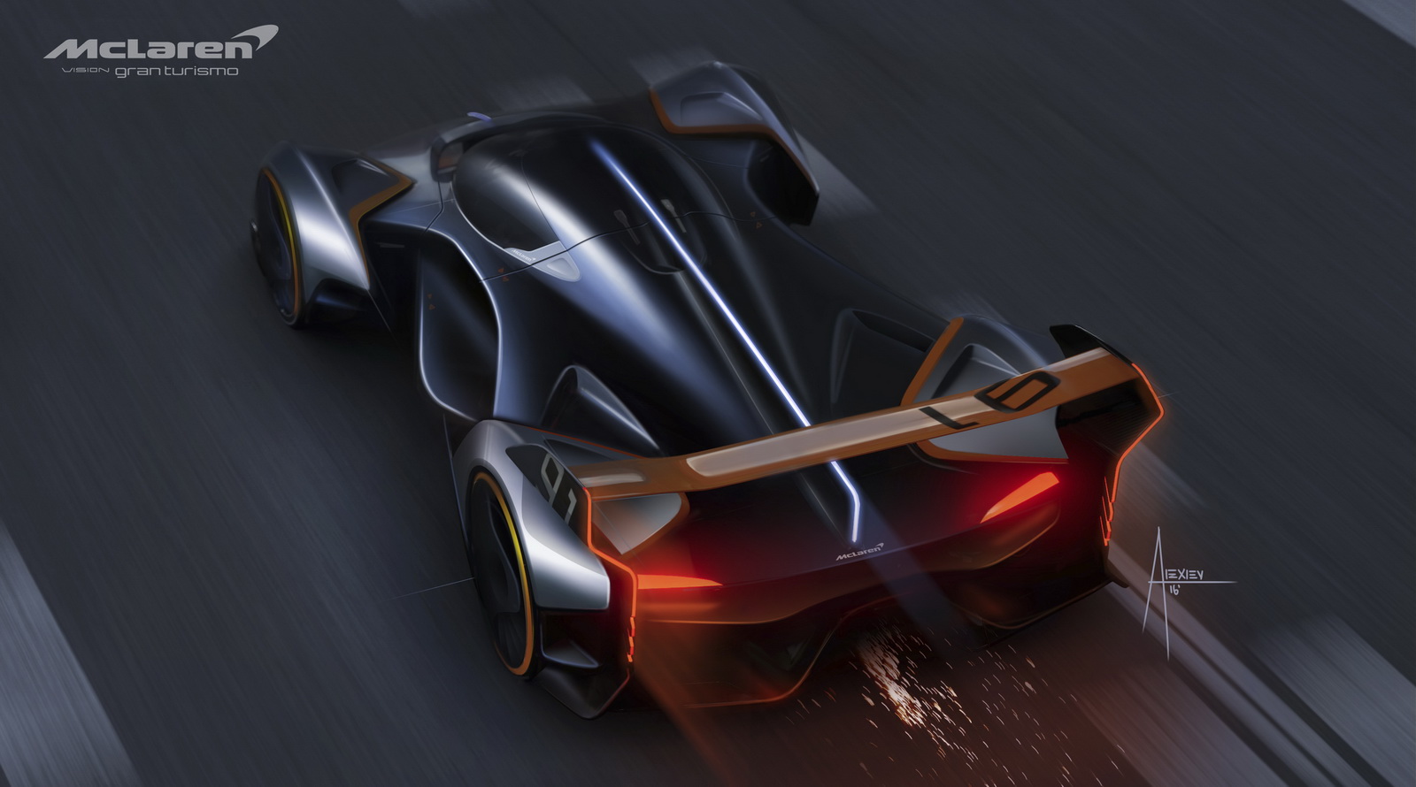 McLaren Ultimate Vision Gran Turismo (2017) - Design Sketch by Aleksandar Aleksiev