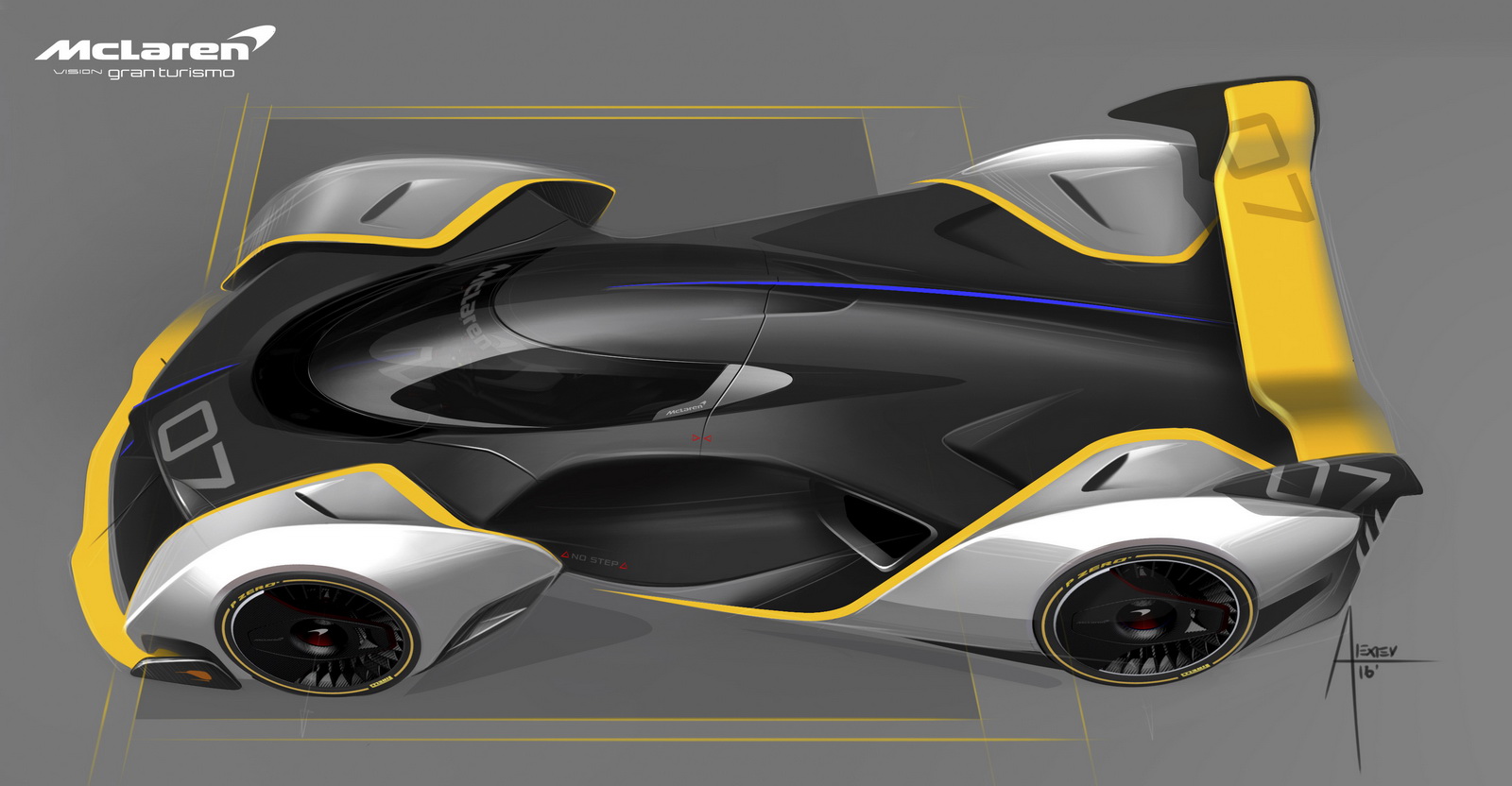 McLaren Ultimate Vision Gran Turismo (2017) - Design Sketch by Aleksandar Aleksiev