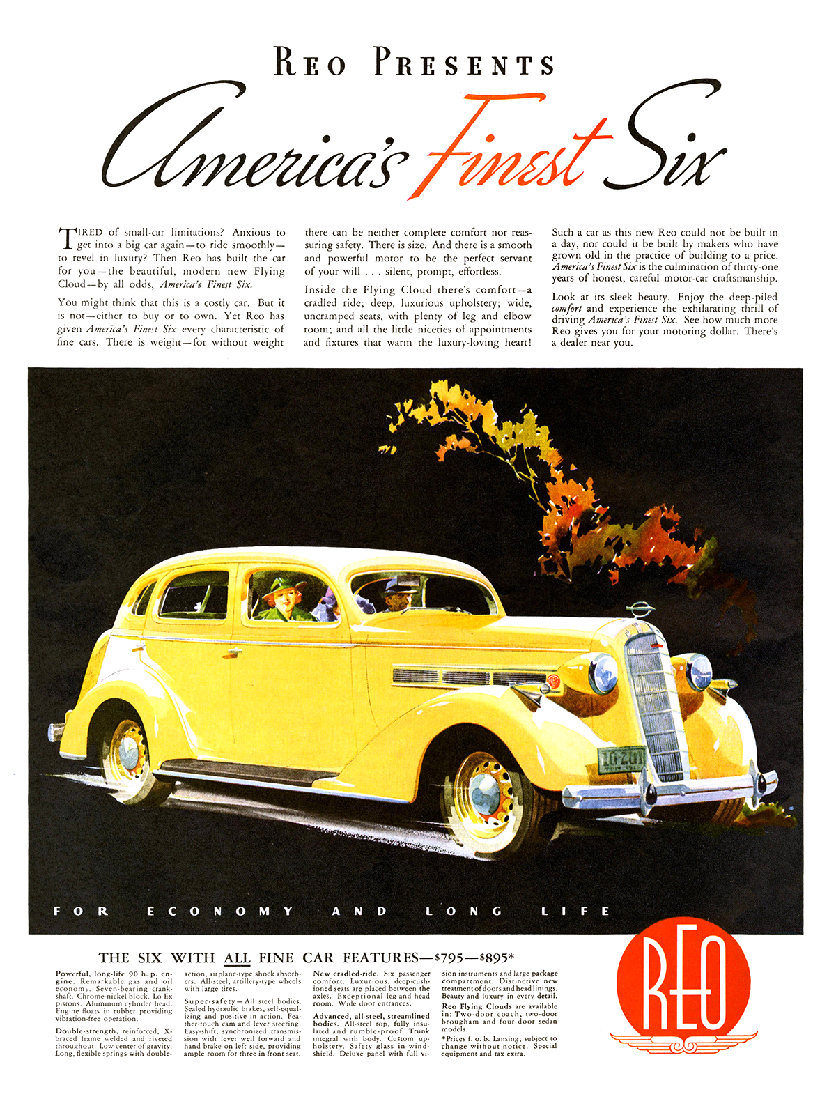 REO Flying Cloud Ad (November, 1935)