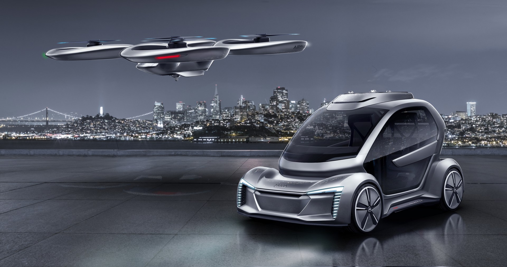 Audi/Airbus/ItalDesign Pop.Up Next (2018): Flying Car Concept