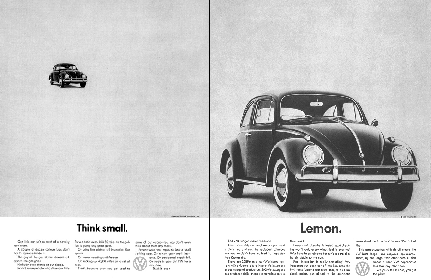 Volkswagen Advertising Campaign by Helmut Krone (1960)
