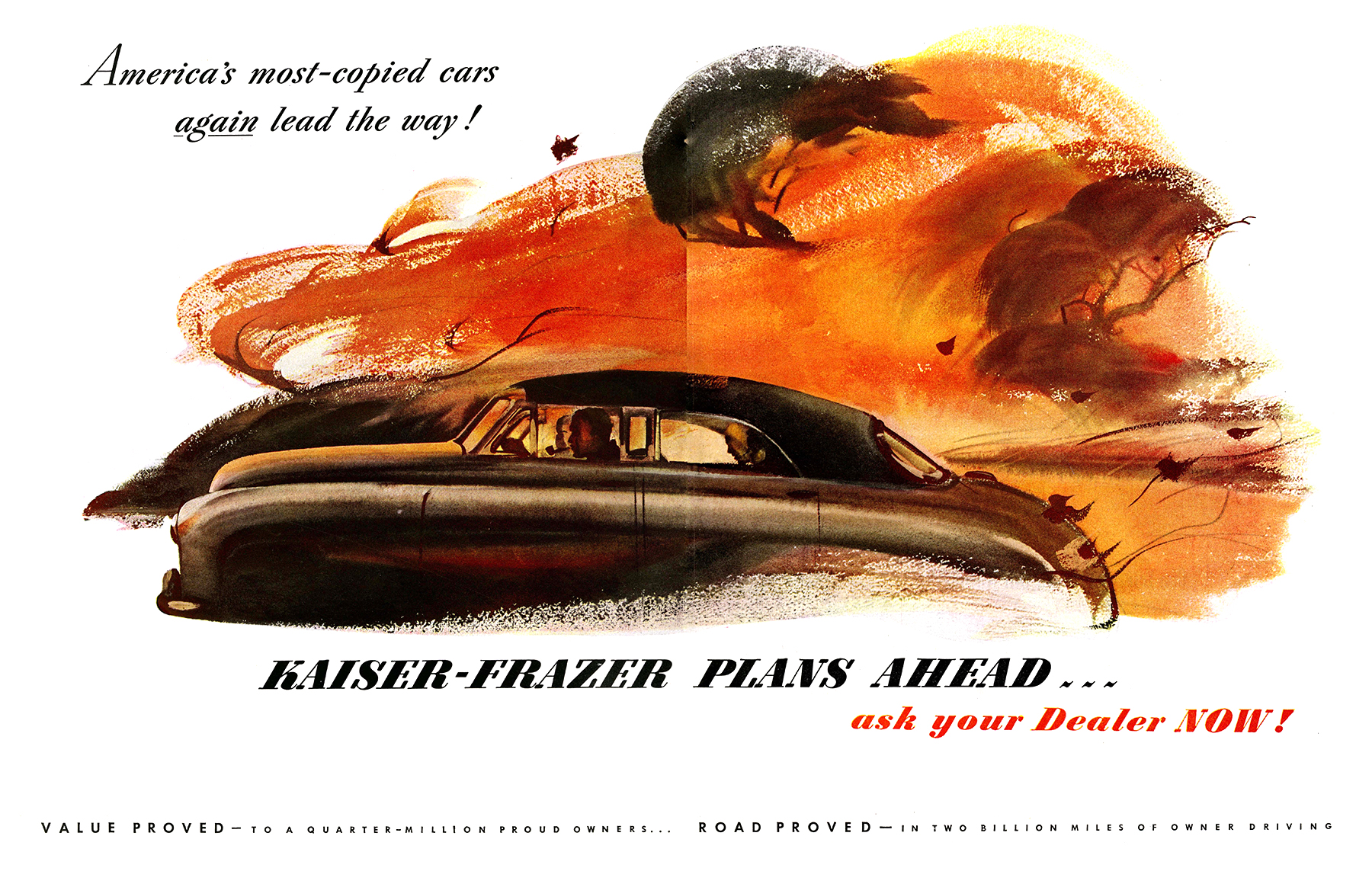 Kaiser-Frazer Ad (September, 1948) - America's most-copied cars again lead the way!