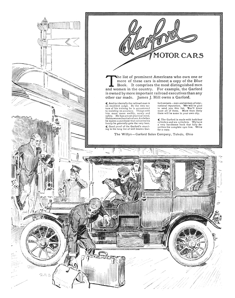 Garford Ad (September–November, 1911): Illustrated by Rudolph Frederick Schabelitz