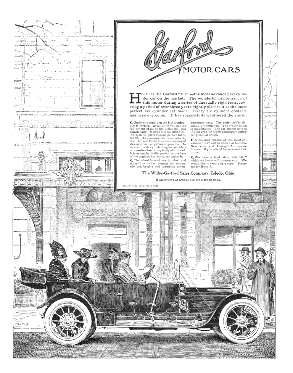 Garford Six 7-Passenger Touring Car Ad (December, 1911): Illustrated by Rudolph Frederick Schabelitz