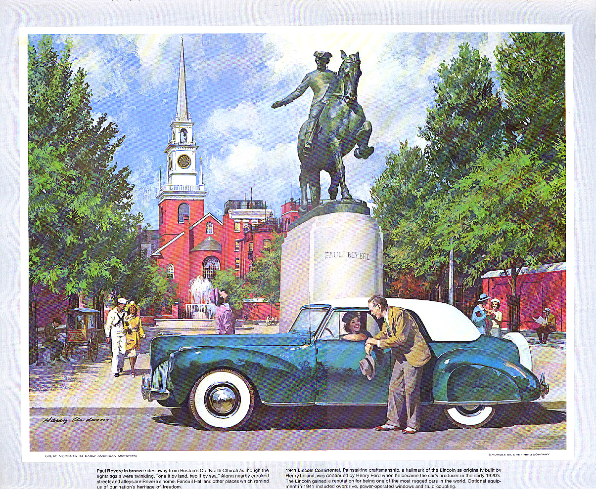 1972-09: Paul Revere in bronze (1941 Lincoln Continental) - Illustrated by Harry Anderson