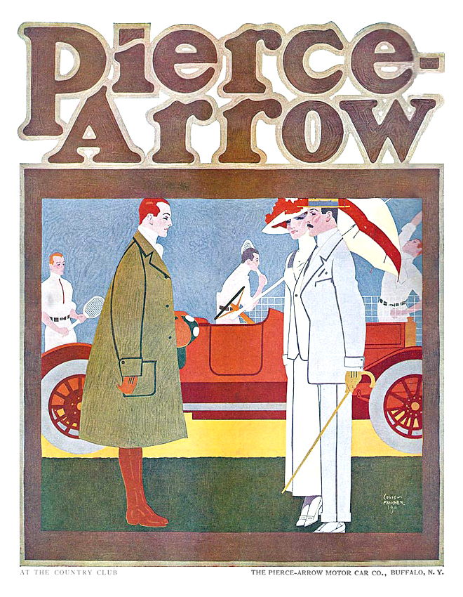 Pierce-Arrow Ad (January, 1912) – At the Country Club – Illustrated by Louis Fancher
