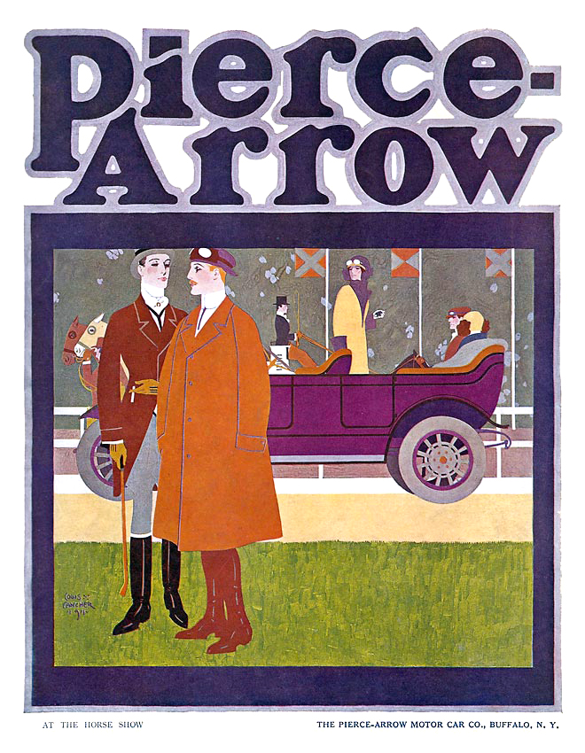Pierce-Arrow Ad (January, 1912) – At the Horse Show – Illustrated by Louis Fancher