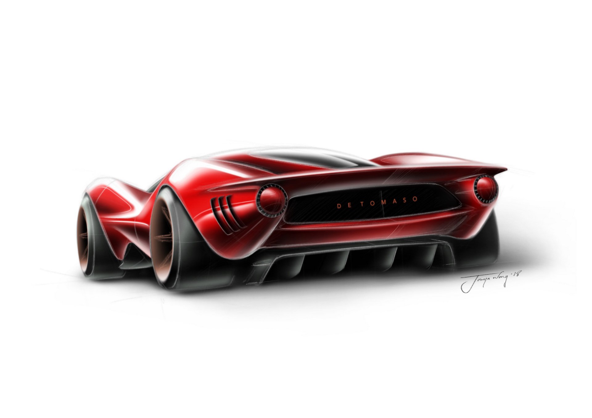 De Tomaso P72 (2019) - Design Sketch