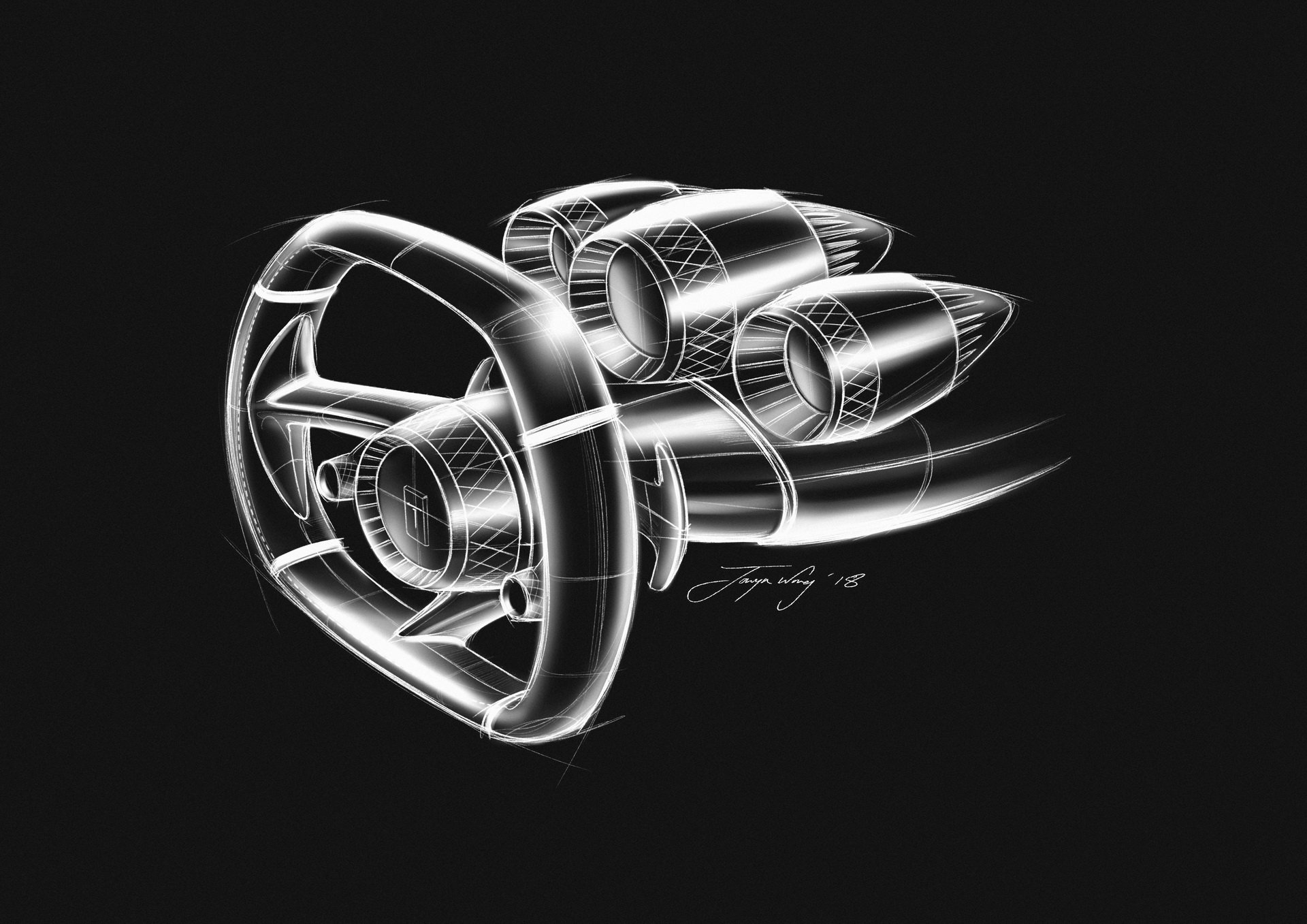 De Tomaso P72 (2019) - Design Sketch