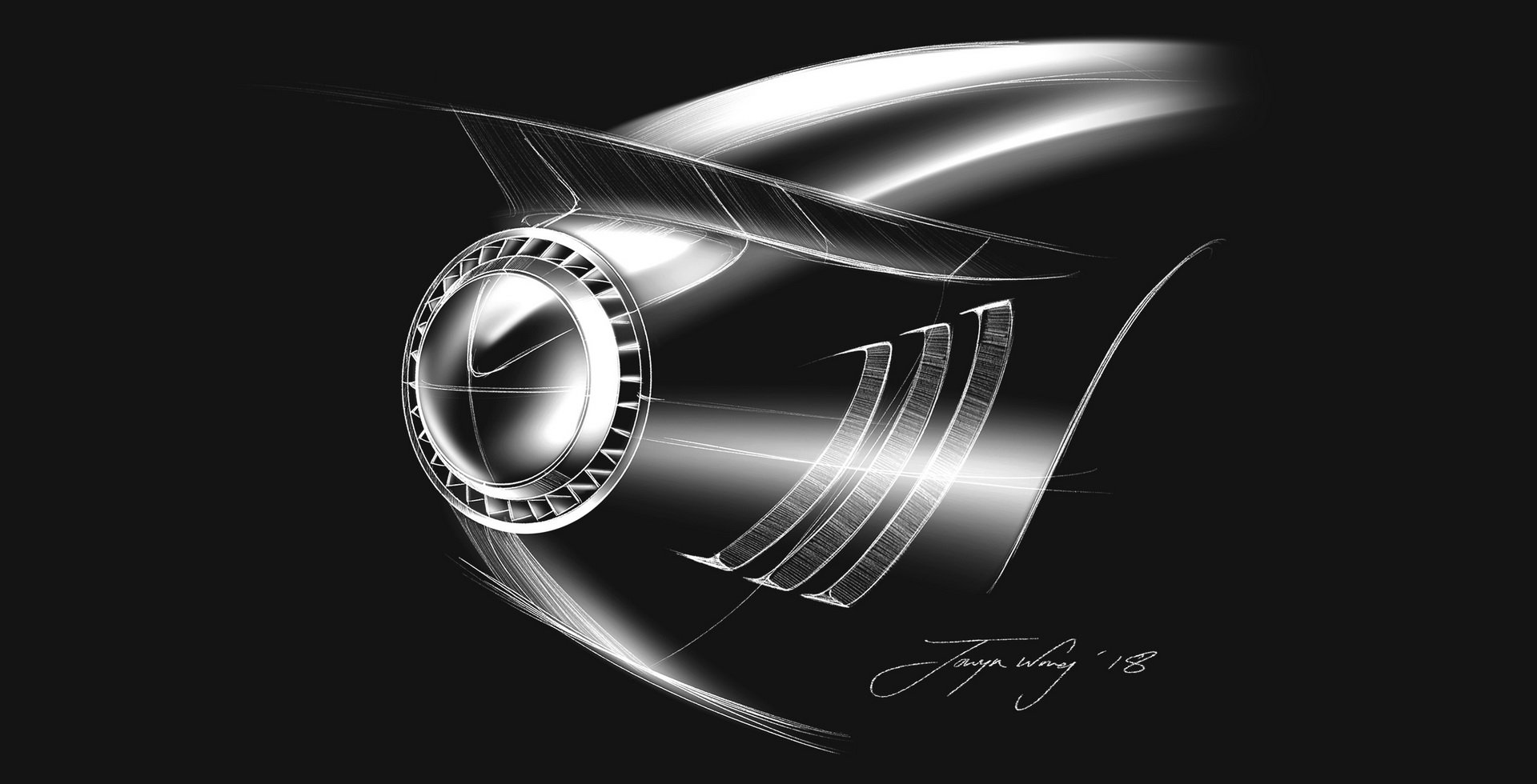 De Tomaso P72 (2019) - Design Sketch
