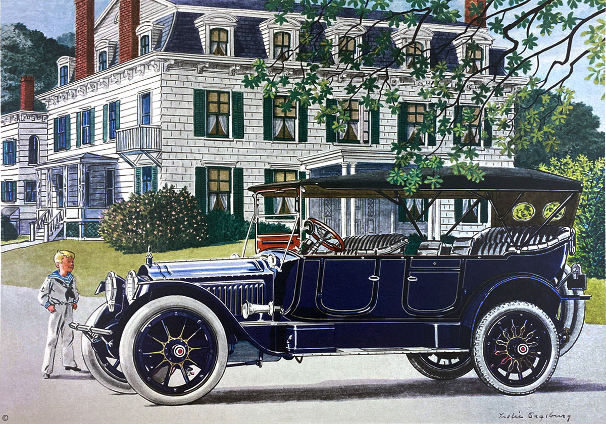 1916 Packard 12 cyl., 43 H.P. 7 Pass. Touring Car - Illustrated by Leslie Saalburg