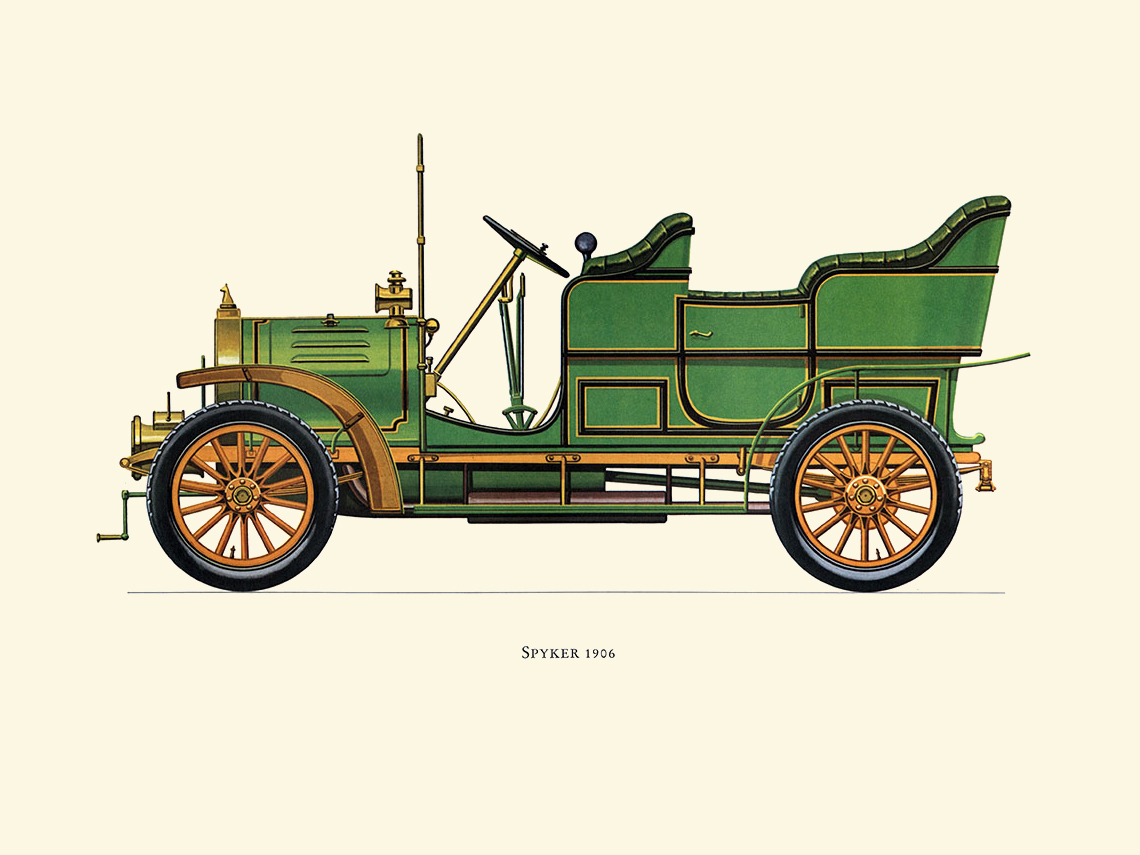 1906 Spyker - Illustrated by Hans A. Muth
