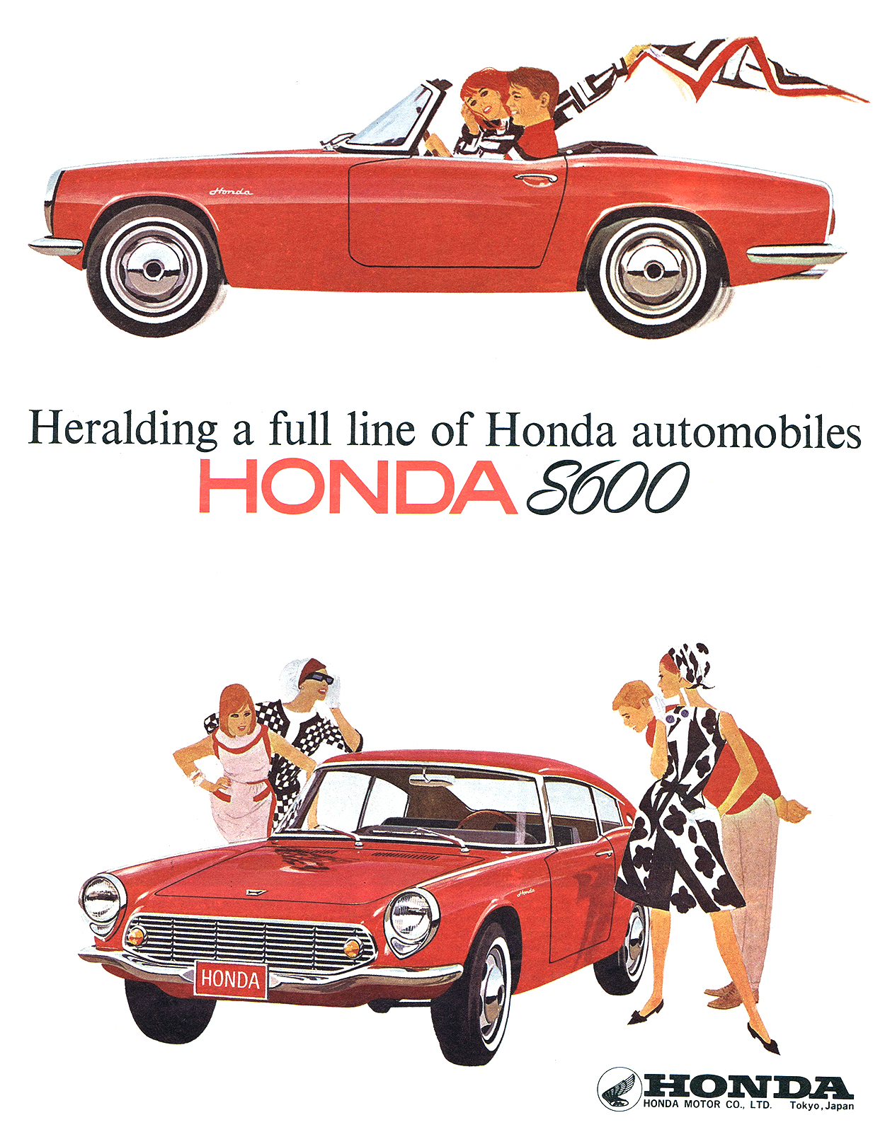 Honda S600 Coupe and Convertible Ad (1965)