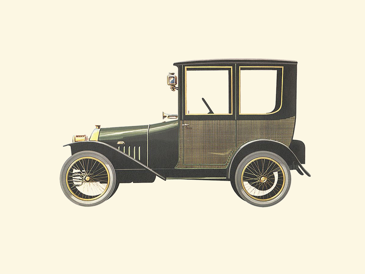 1913 Peugeot Bébé 6 HP - Illustrated by Pierre Dumont