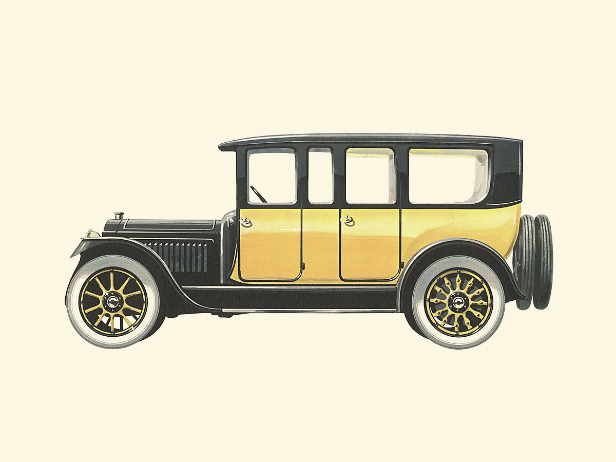 1916 Packard Twin Six - Illustrated by Pierre Dumont