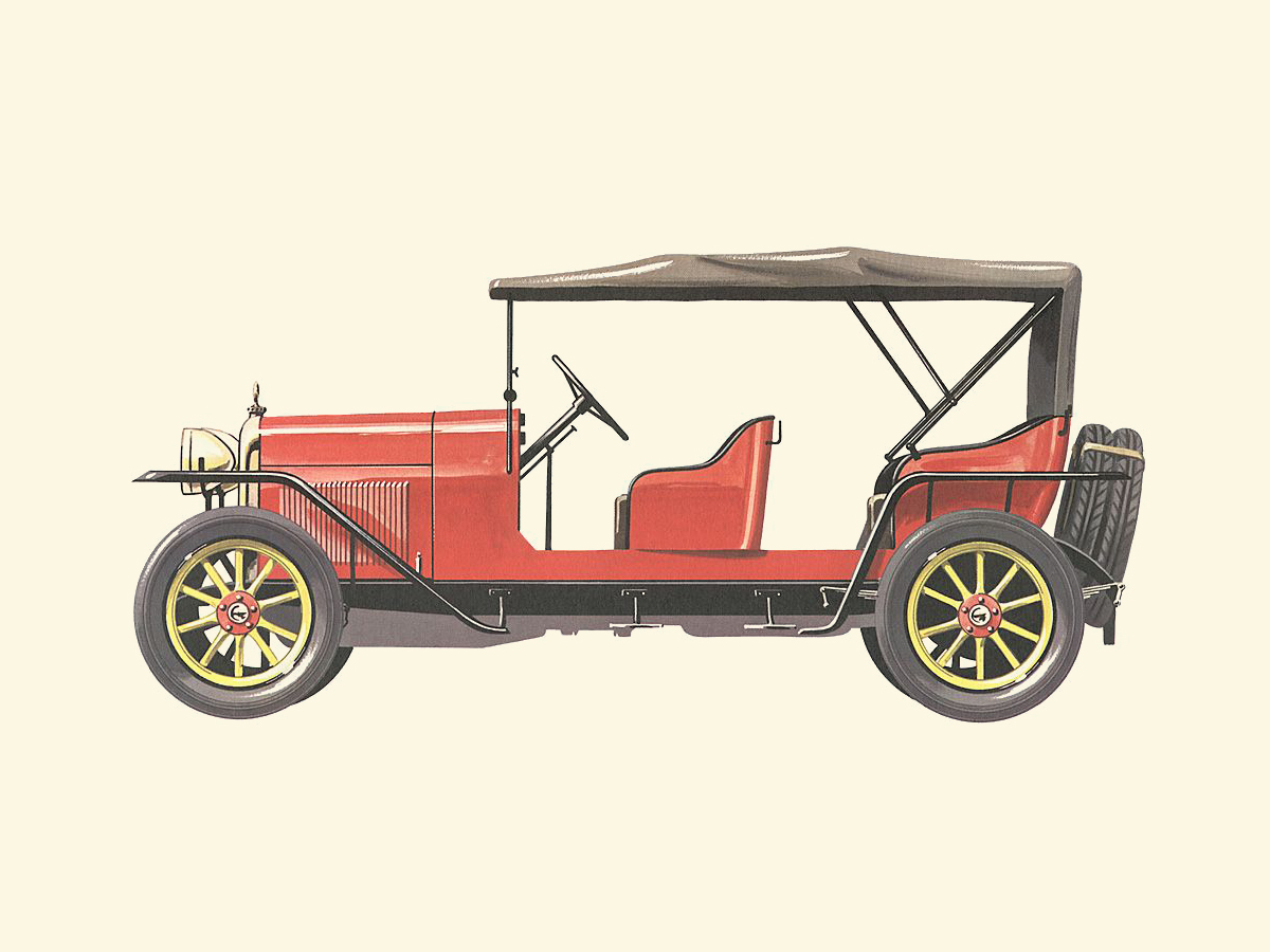 1920 Ceirano 15/20 HP - Illustrated by Pierre Dumont