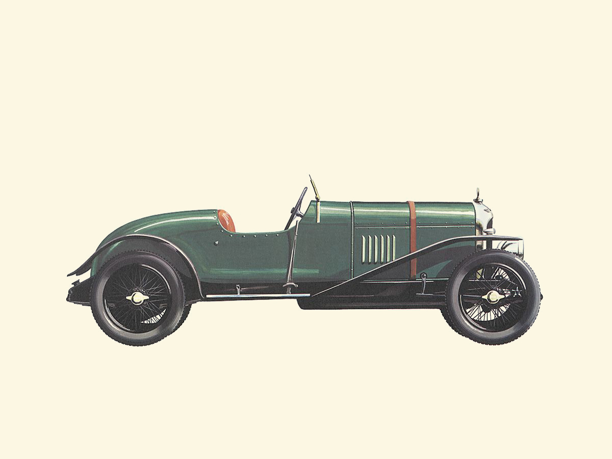 1921 Bentley 3-Litre - Illustrated by Pierre Dumont
