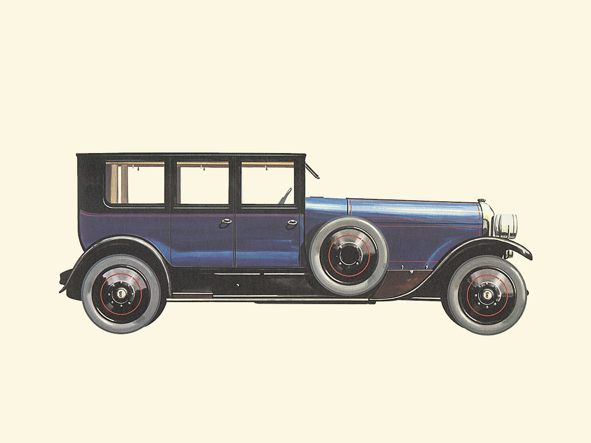 1921 Elizalde 50/60 HP - Illustrated by Pierre Dumont