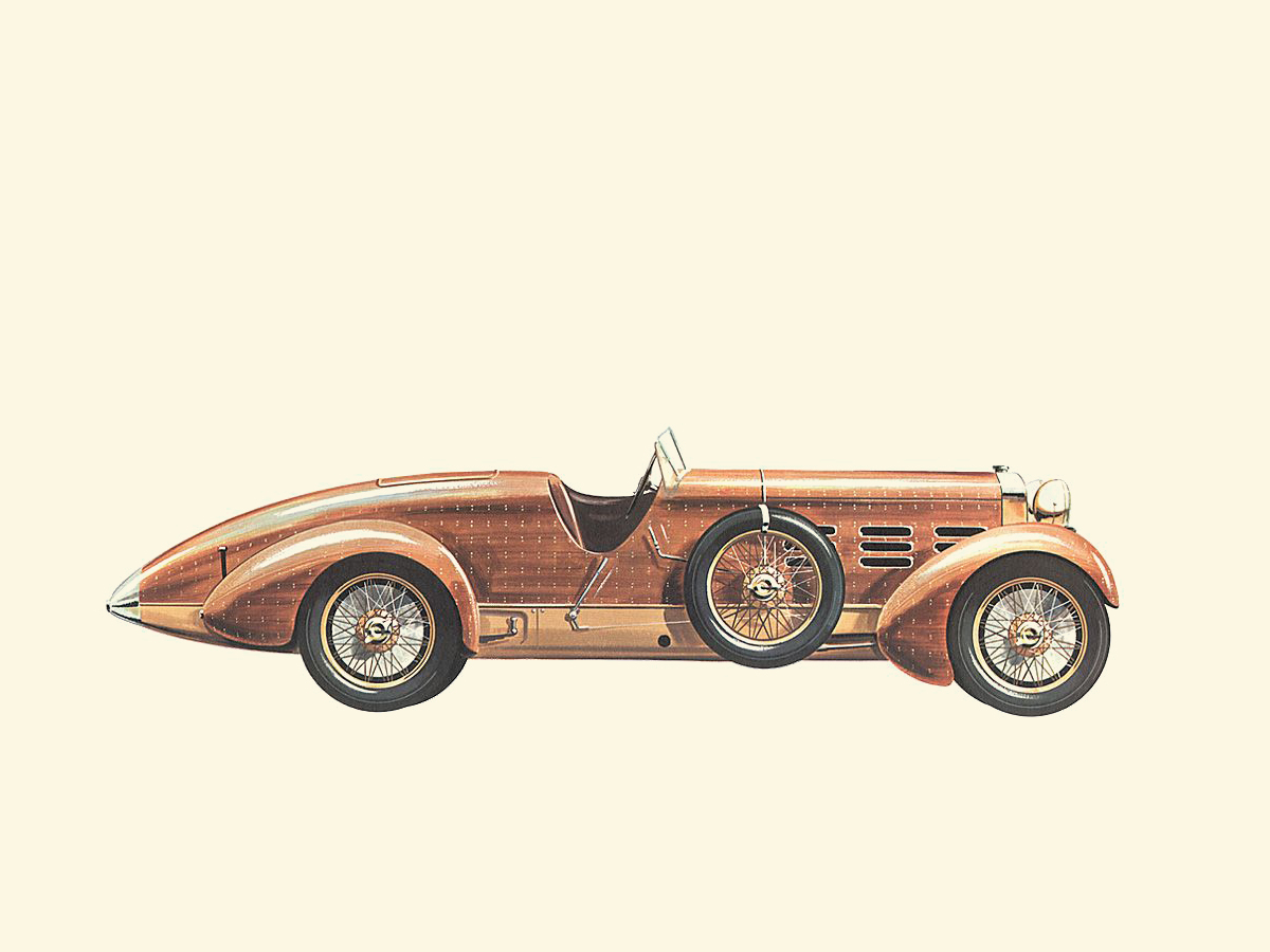 1924 Hispano-Suiza 45 HP Boulogne - Illustrated by Pierre Dumont