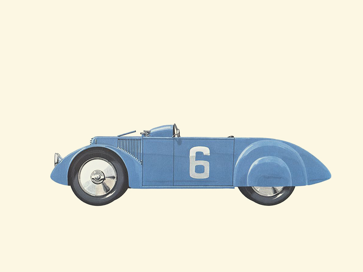 1925 Chenard-Walcker 'Tank' - Illustrated by Pierre Dumont