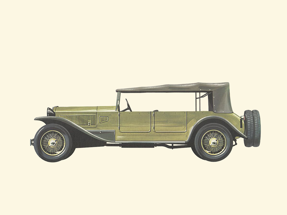 1926 Lancia Lambda - Illustrated by Pierre Dumont