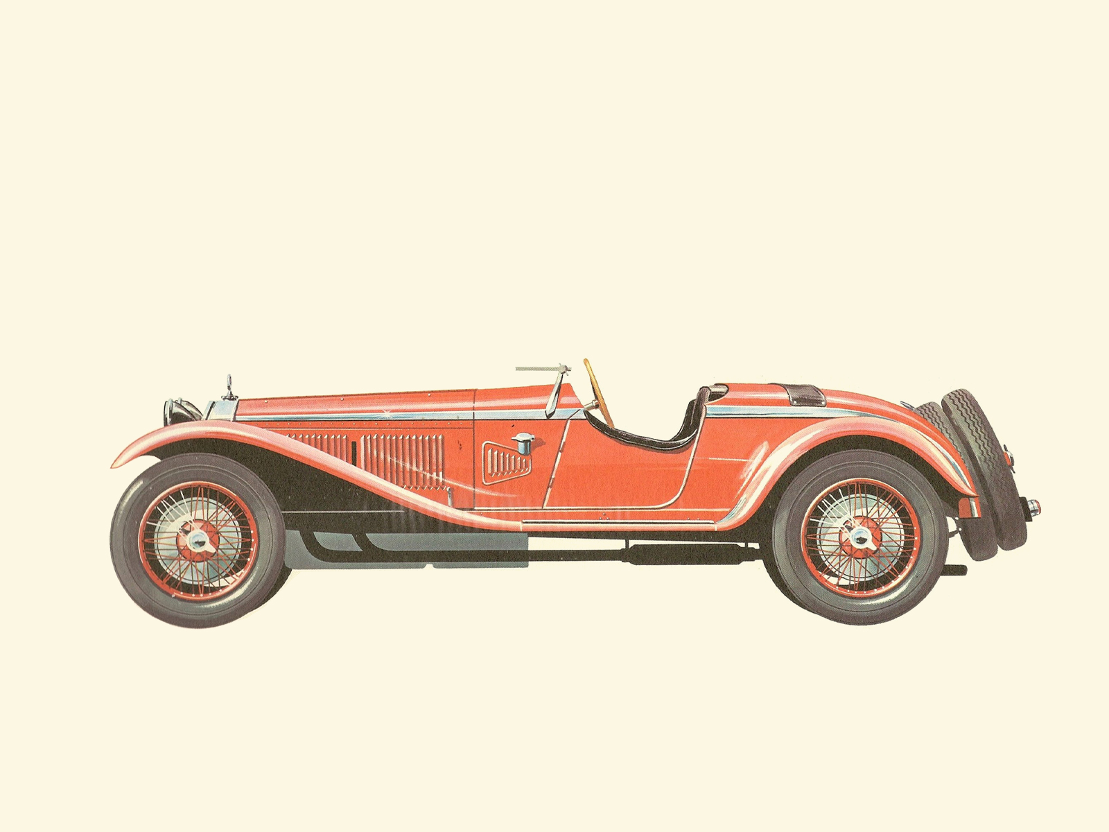 1930/1931 Alfa Romeo Tipo 6C-1750 Supercharged - Illustrated by Pierre Dumont