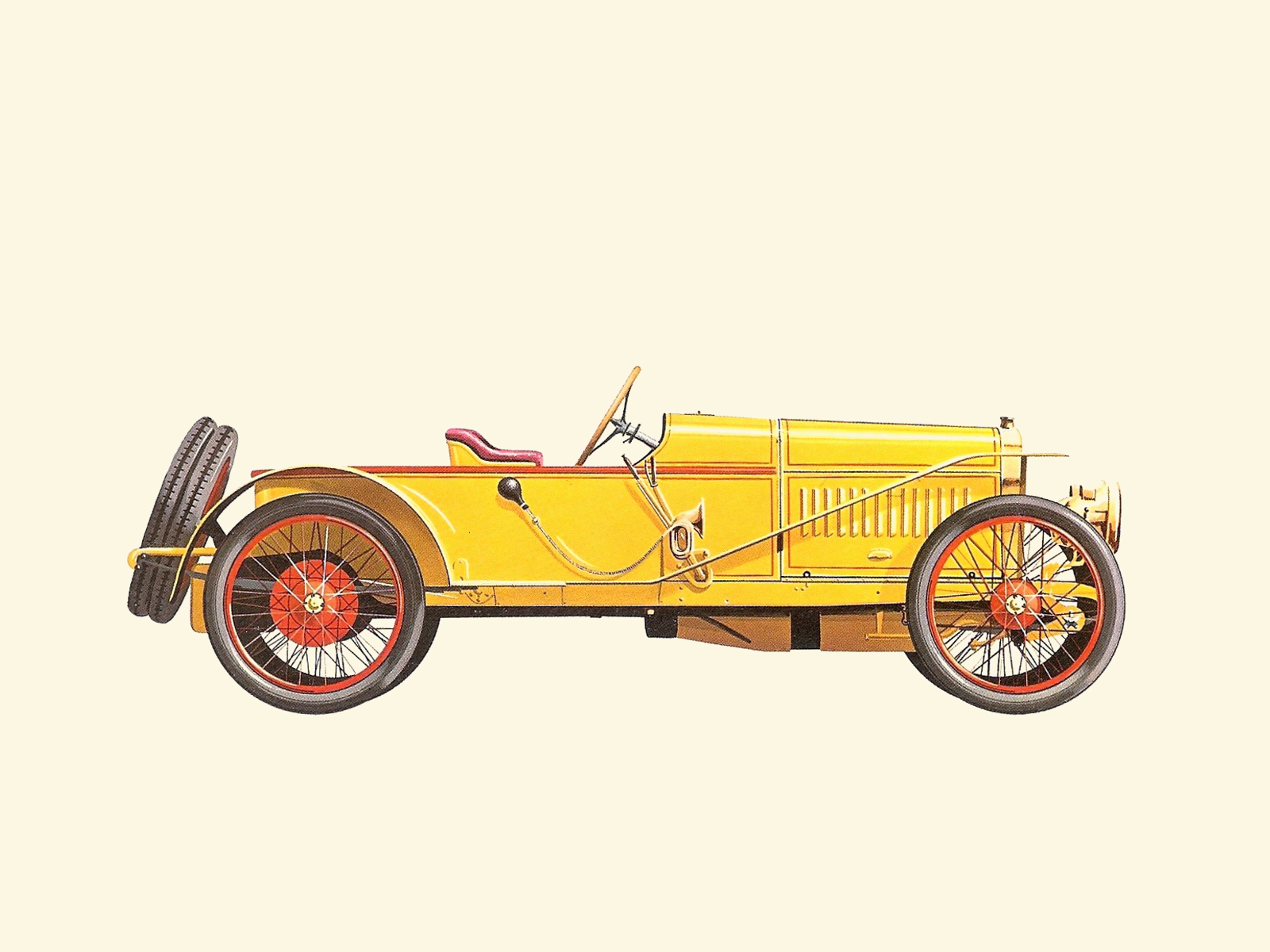 1912 Hispano-Suiza Alfonso - Illustrated by Pierre Dumont