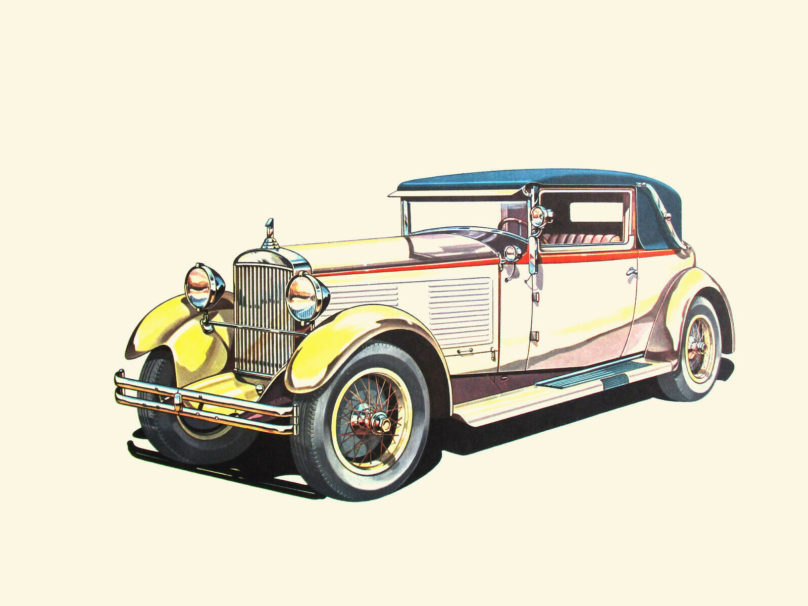 1928 Audi R - Illustrated by Klaus Bürgle