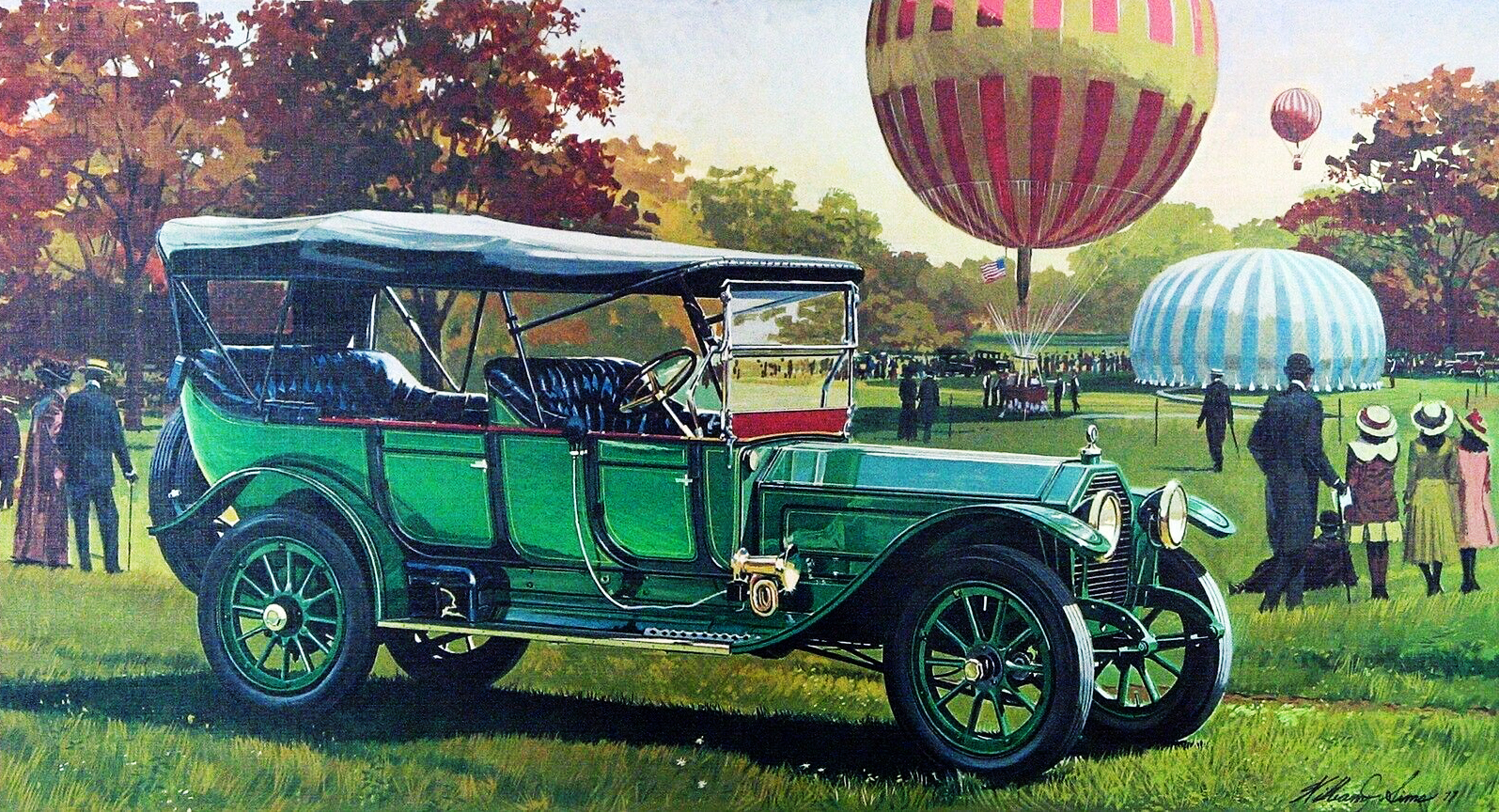 1914 Peerless Model 60-Six Seven Passenger Touring: Illustrated by William J. Sims