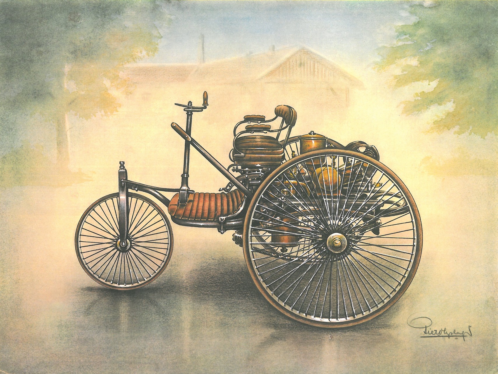 1885 Benz: Illustrated by Piet Olyslager