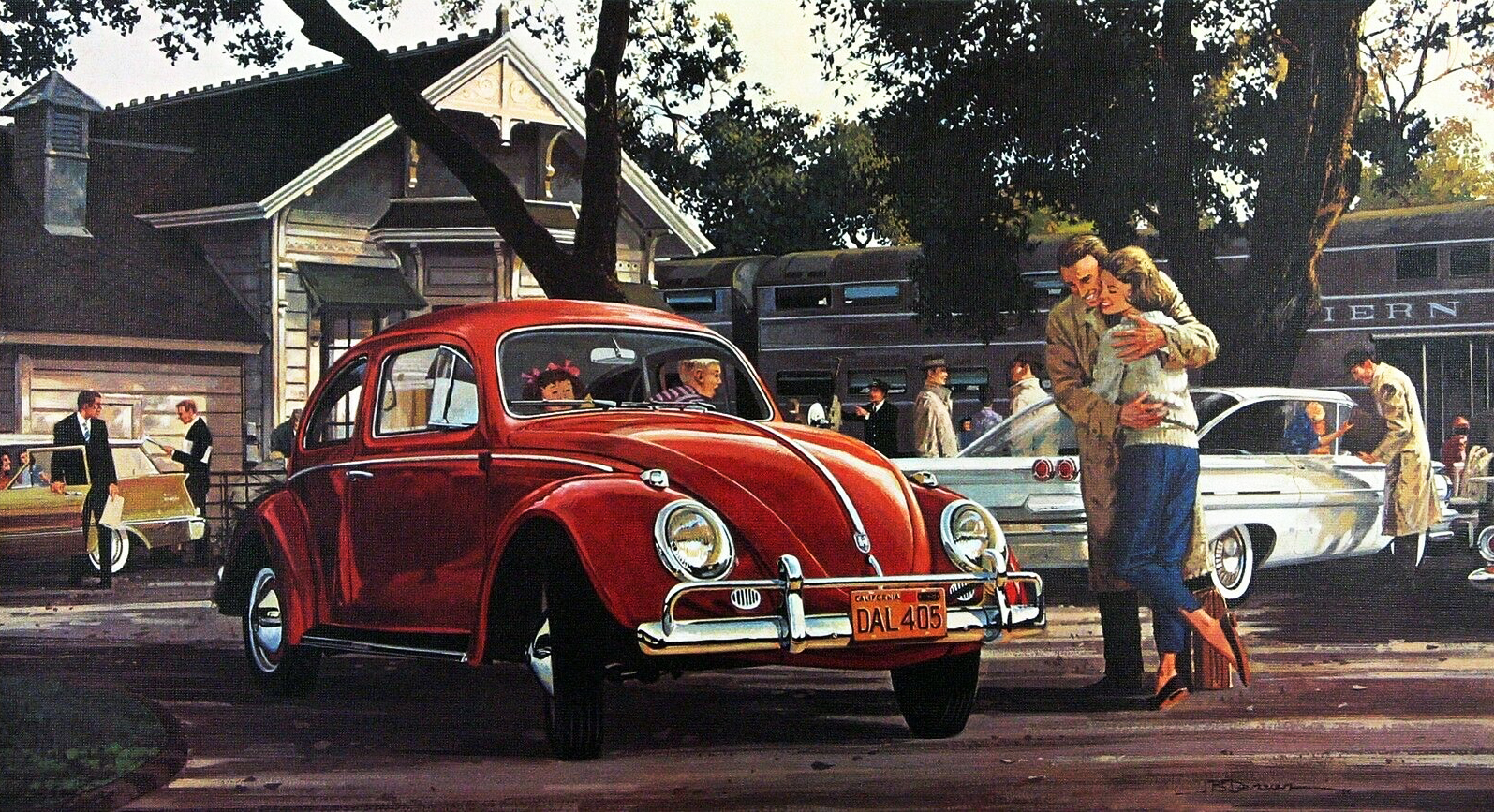 Bug Invasion — 1960 Volkswagen: Illustrated by James B. Deneen