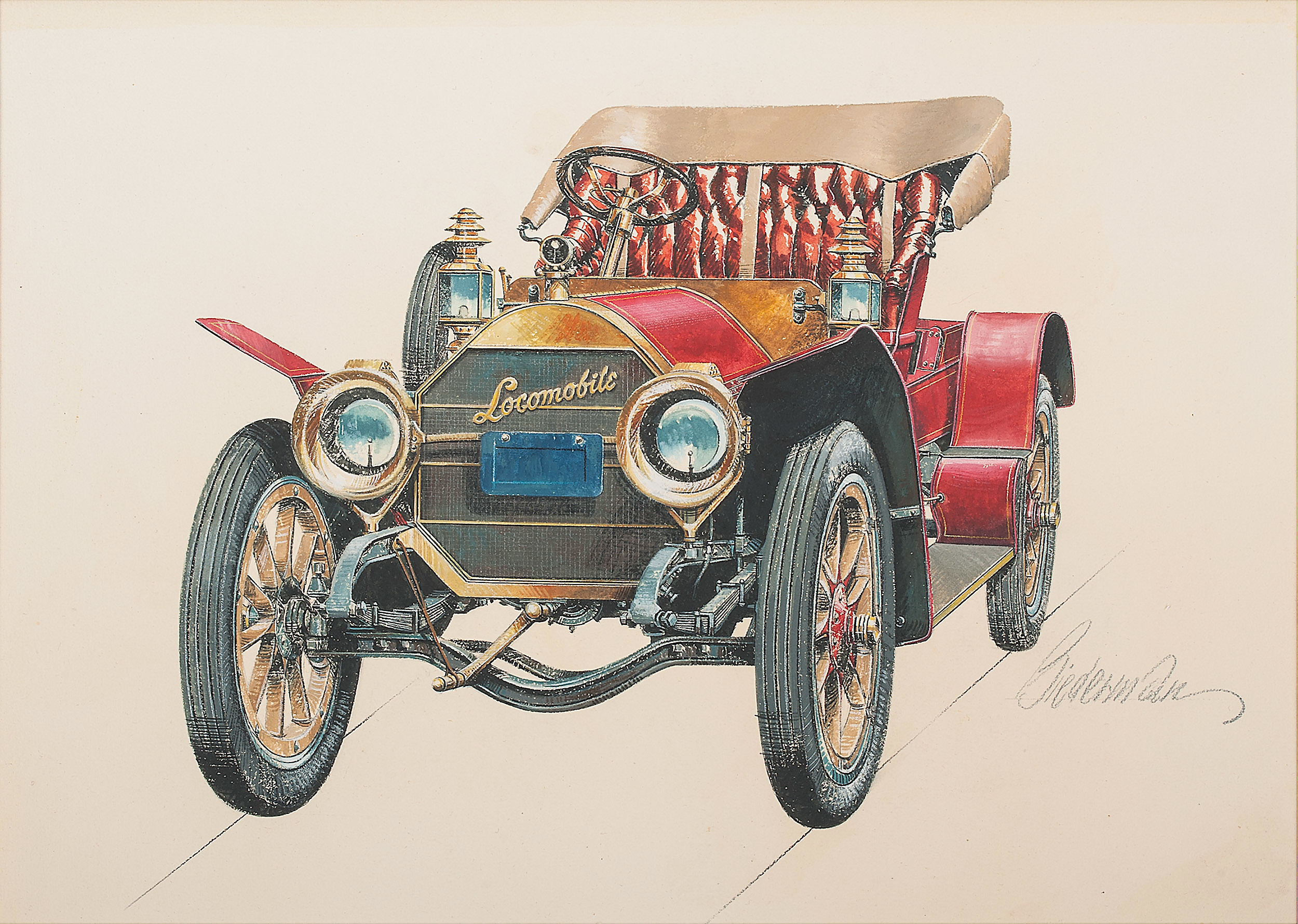 1908 Locomobile Roadster: Illustrated by Jerome D. Biederman