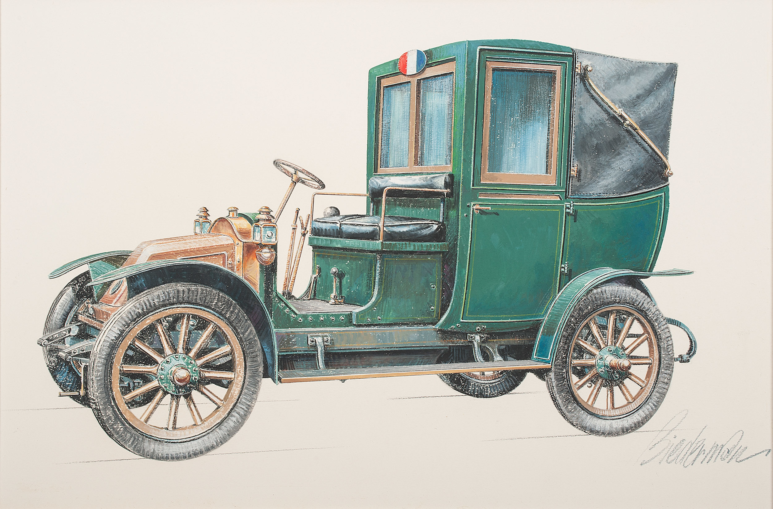 1909 Renault Paris Taxicab: Illustrated by Jerome D. Biederman