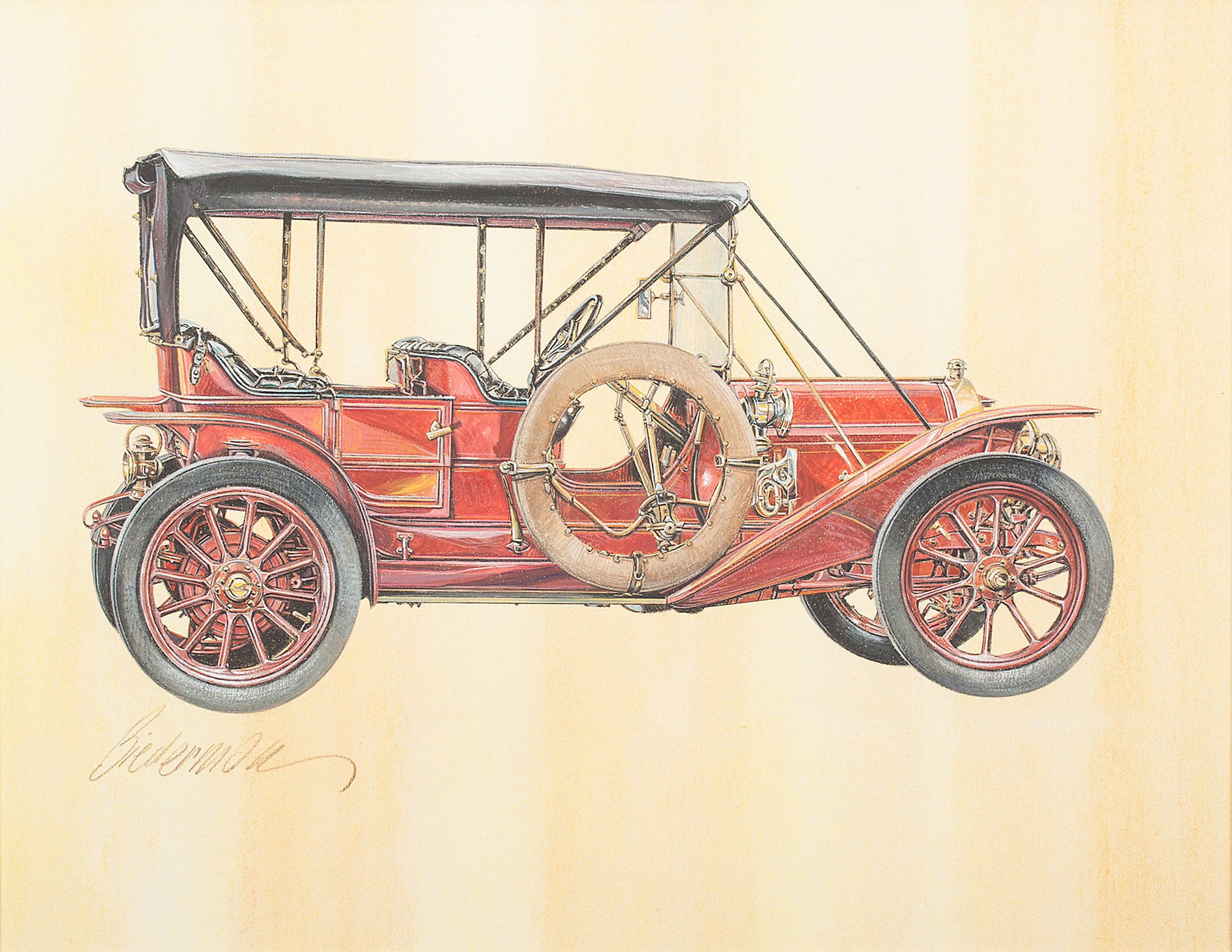 1909 Thomas L 6/40 Touring: Illustrated by Jerome D. Biederman