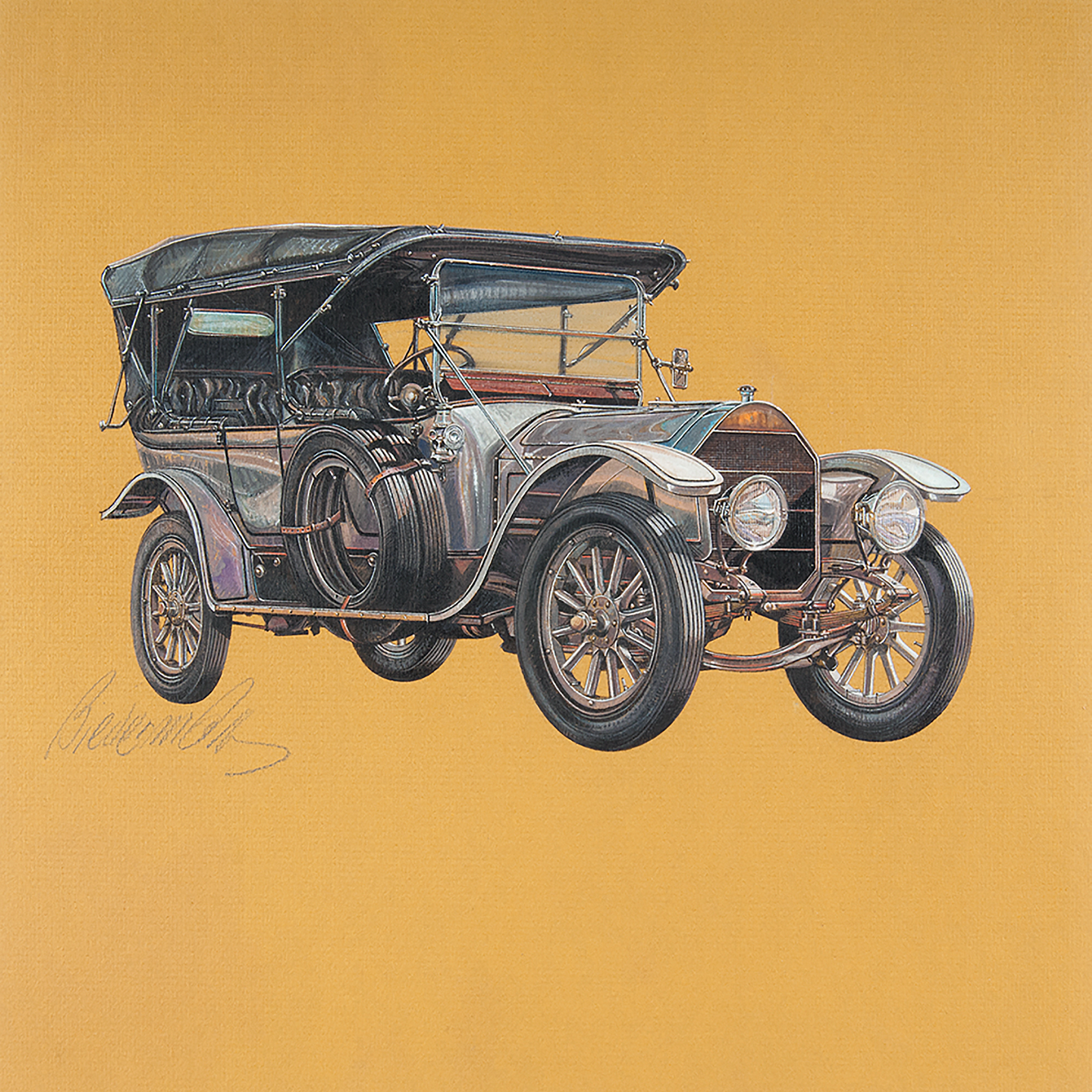 1913 Pierce-Arrow 66 Touring: Illustrated by Jerome D. Biederman