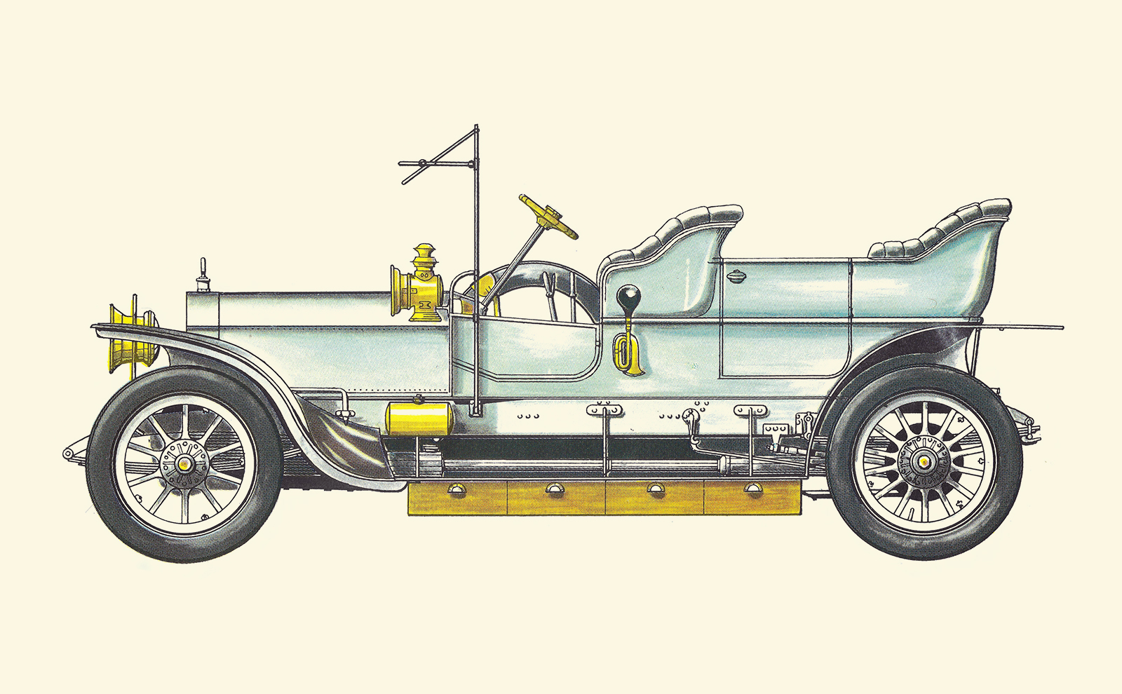 1906 Rolls-Royce Silver Ghost: Illustrated by Horst Schleef
