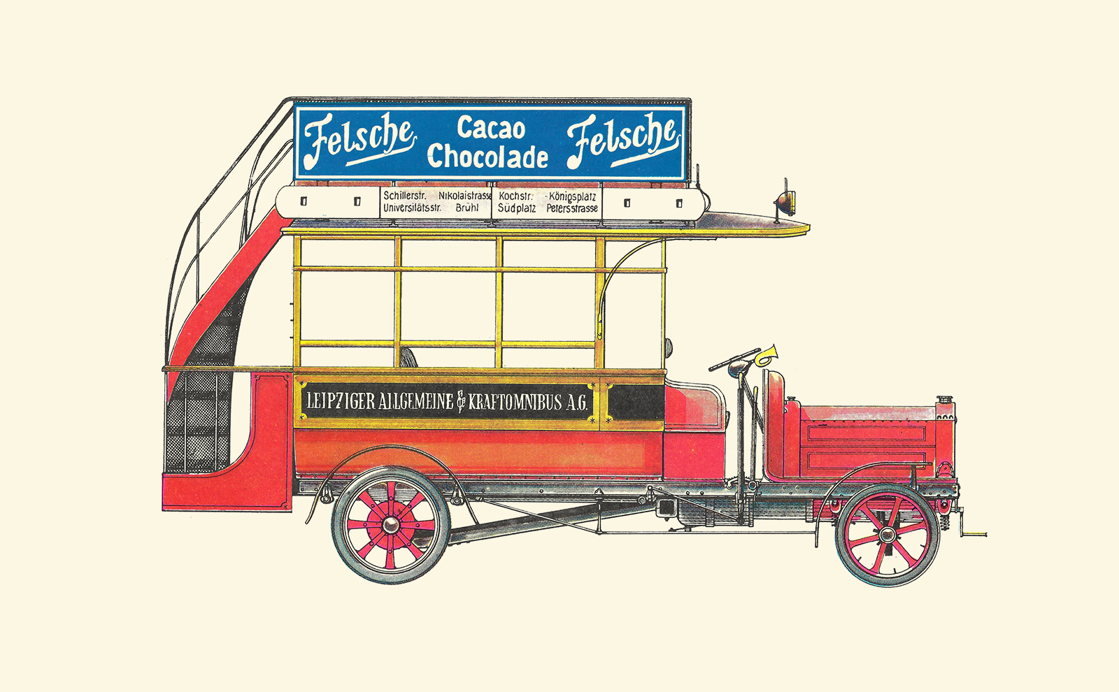 1913 Büssing Oberdeck-Omnibus: Illustrated by Horst Schleef