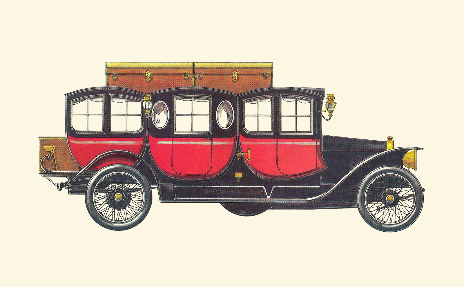 1913 Gregoire-Prototyp – Autos von einst: Illustrated by Horst Schleef
