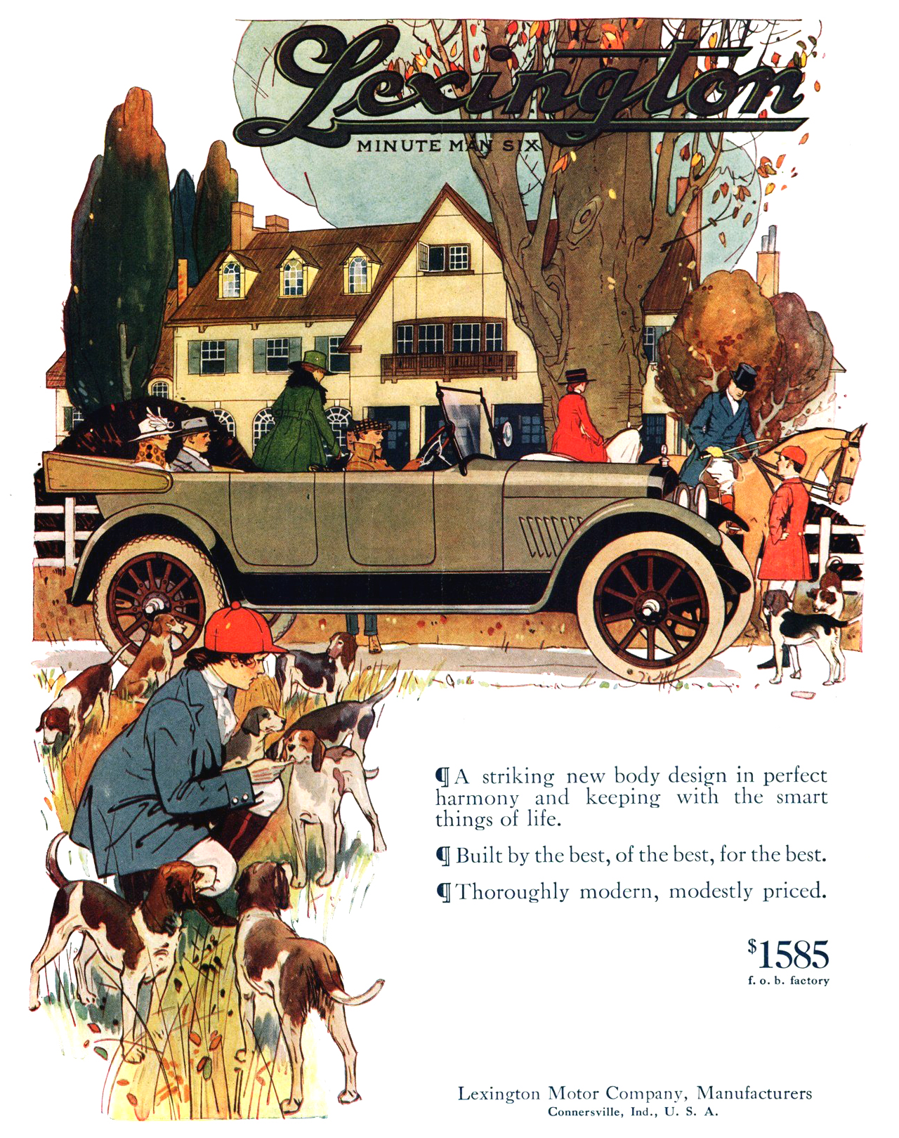 Lexington Minute Man Six Ad (October, 1917)