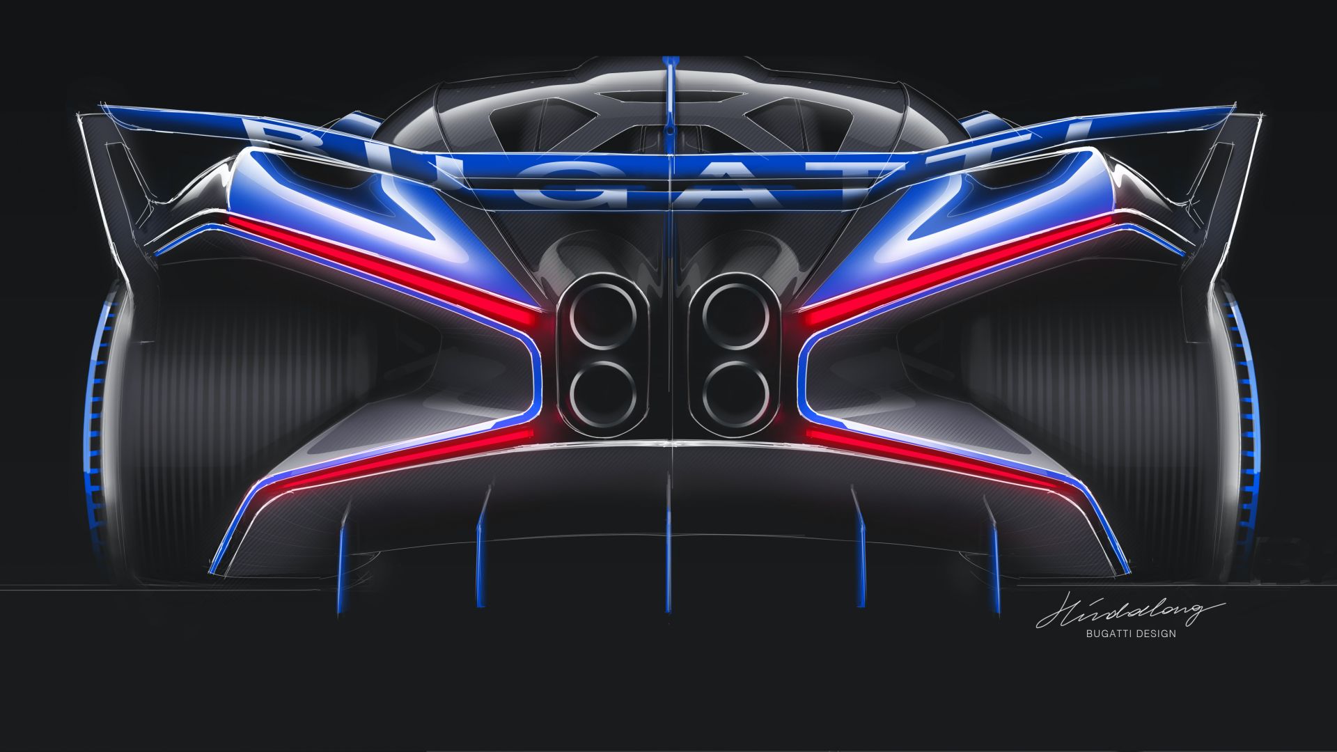 Bugatti Bolide (2020) – Design sketch