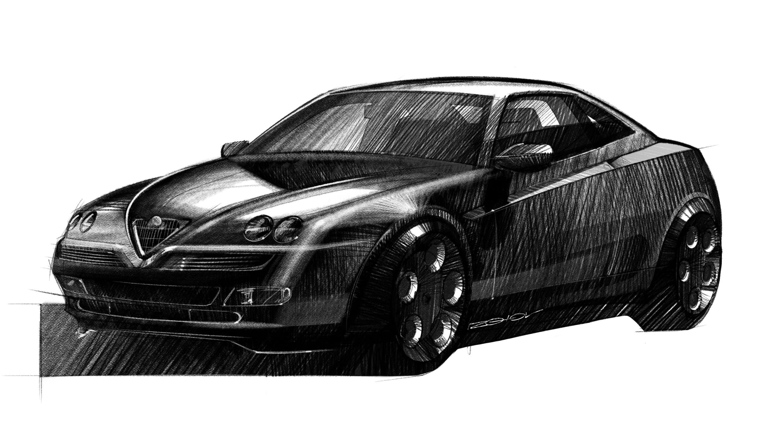 1995 Alfa Romeo GTV – Illustrated by Anton Izotov