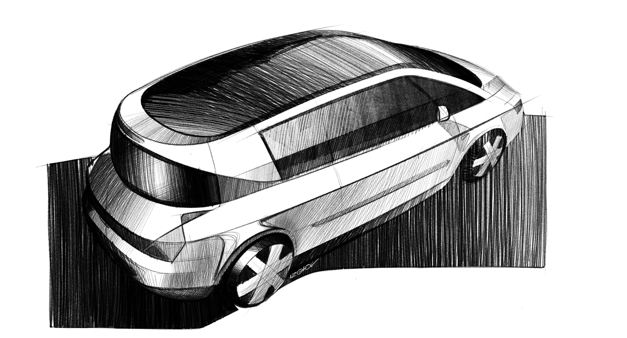 2001 Renault Avantime – Illustrated by Anton Izotov