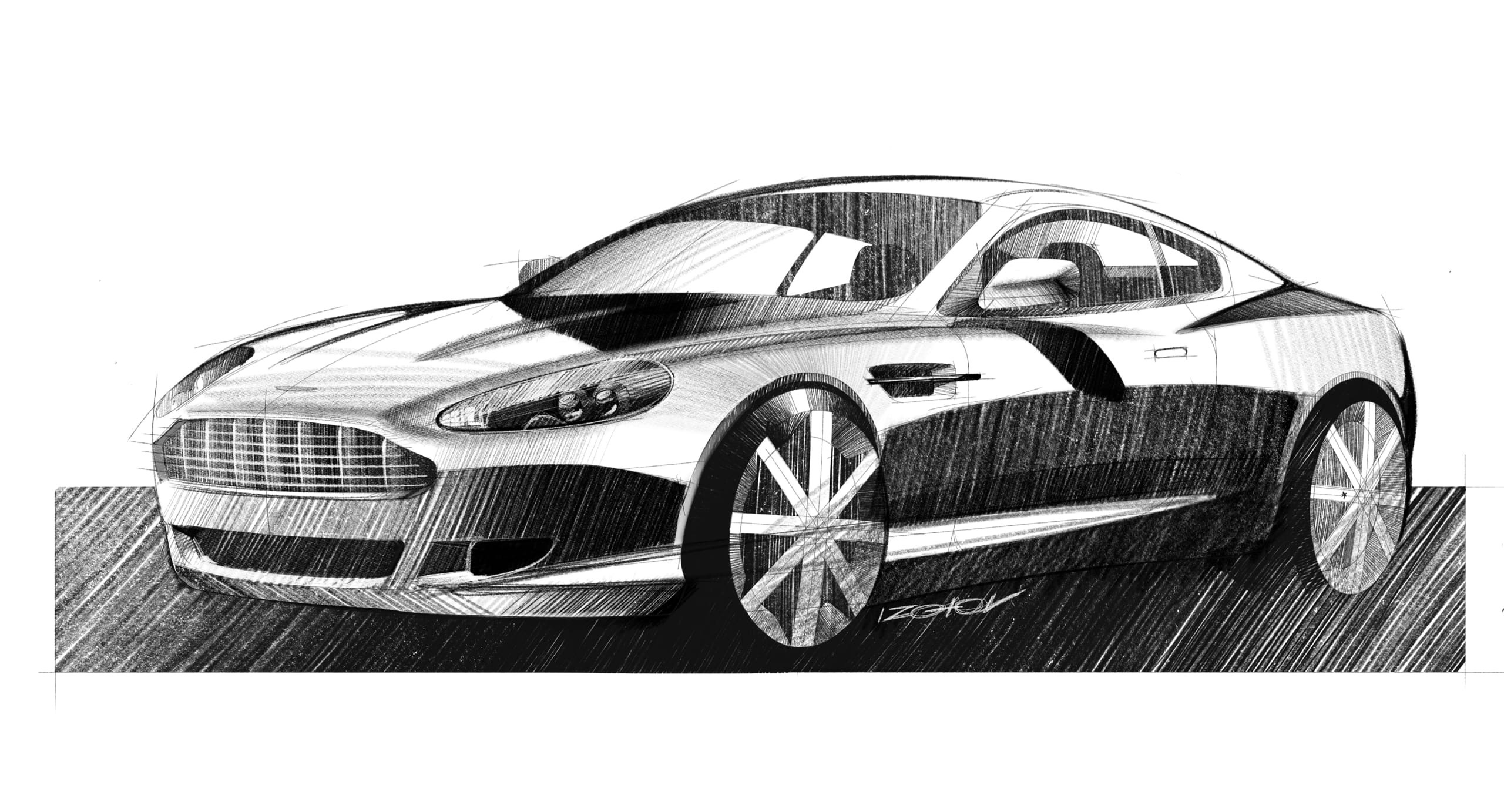 2004 Aston Martin DB9 – Illustrated by Anton Izotov
