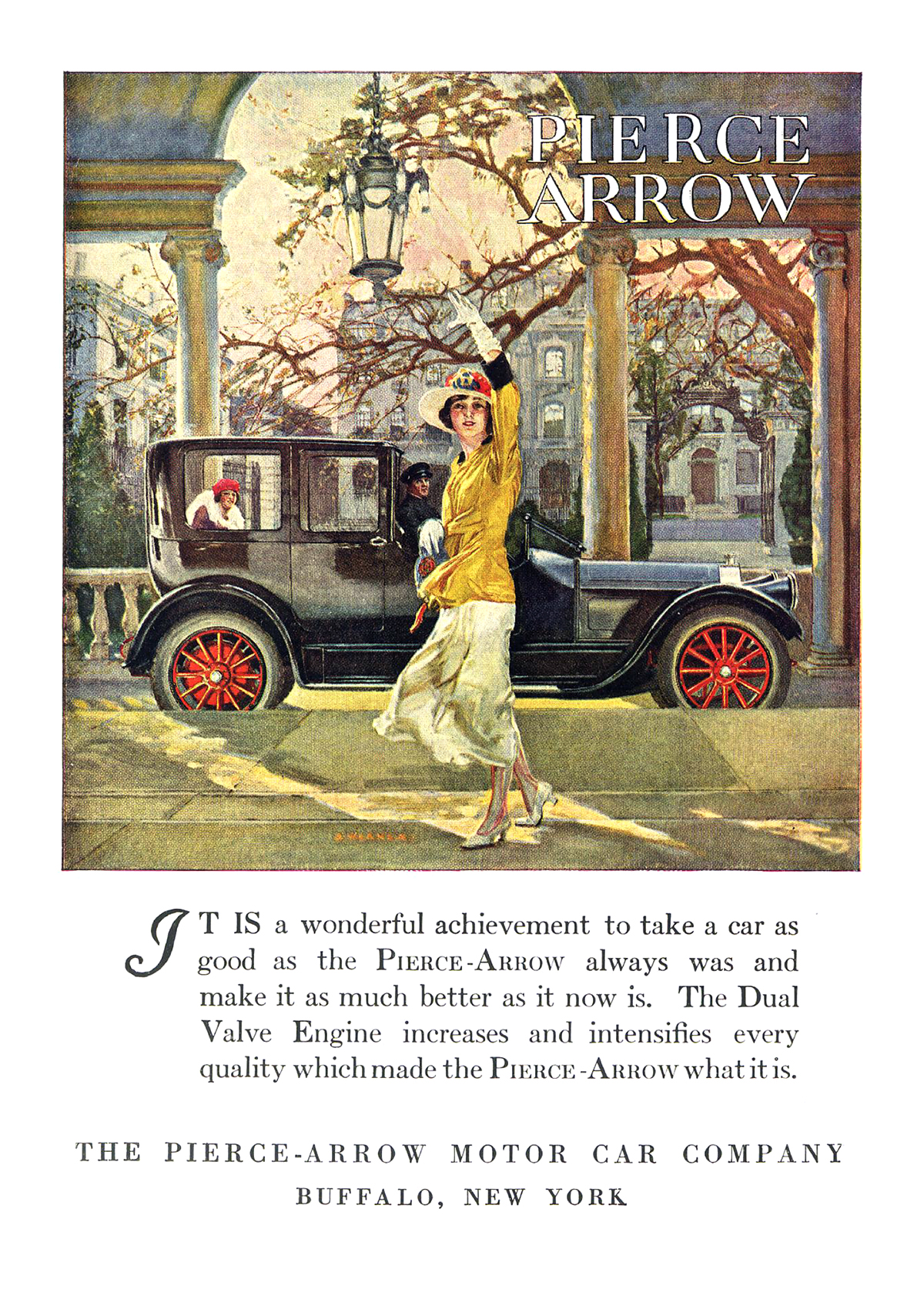 Pierce-Arrow Ad (October, 1918) – Illustrated by Simon Werner