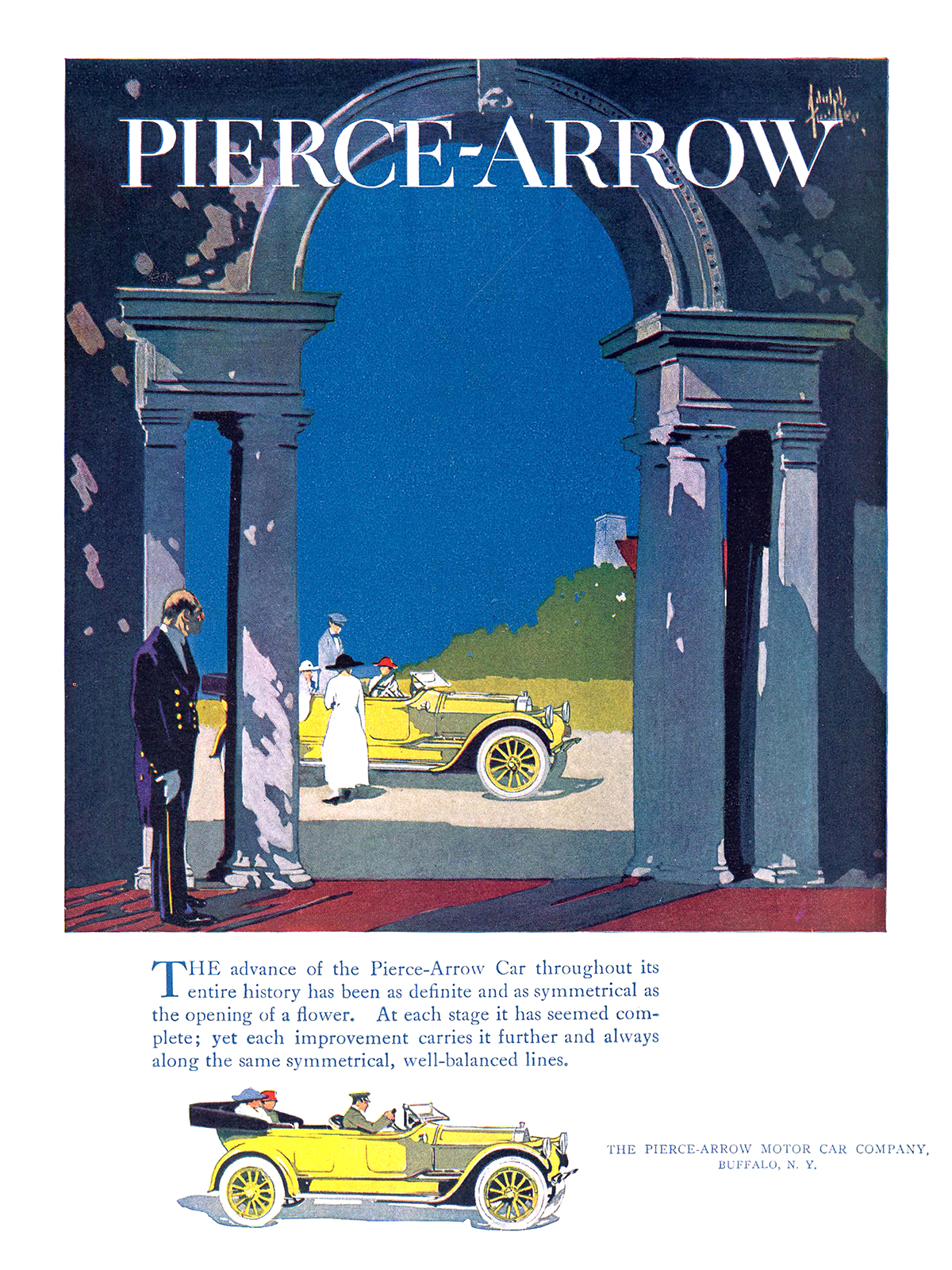 Pierce-Arrow Ad (February, 1919) – Illustrated by Adolph Treidler