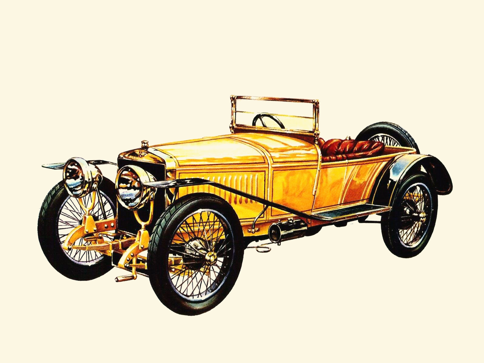 1912 Hispano-Suiza D-15 Tipo Alfonso XIII – Illustrated by Alfredo De la María