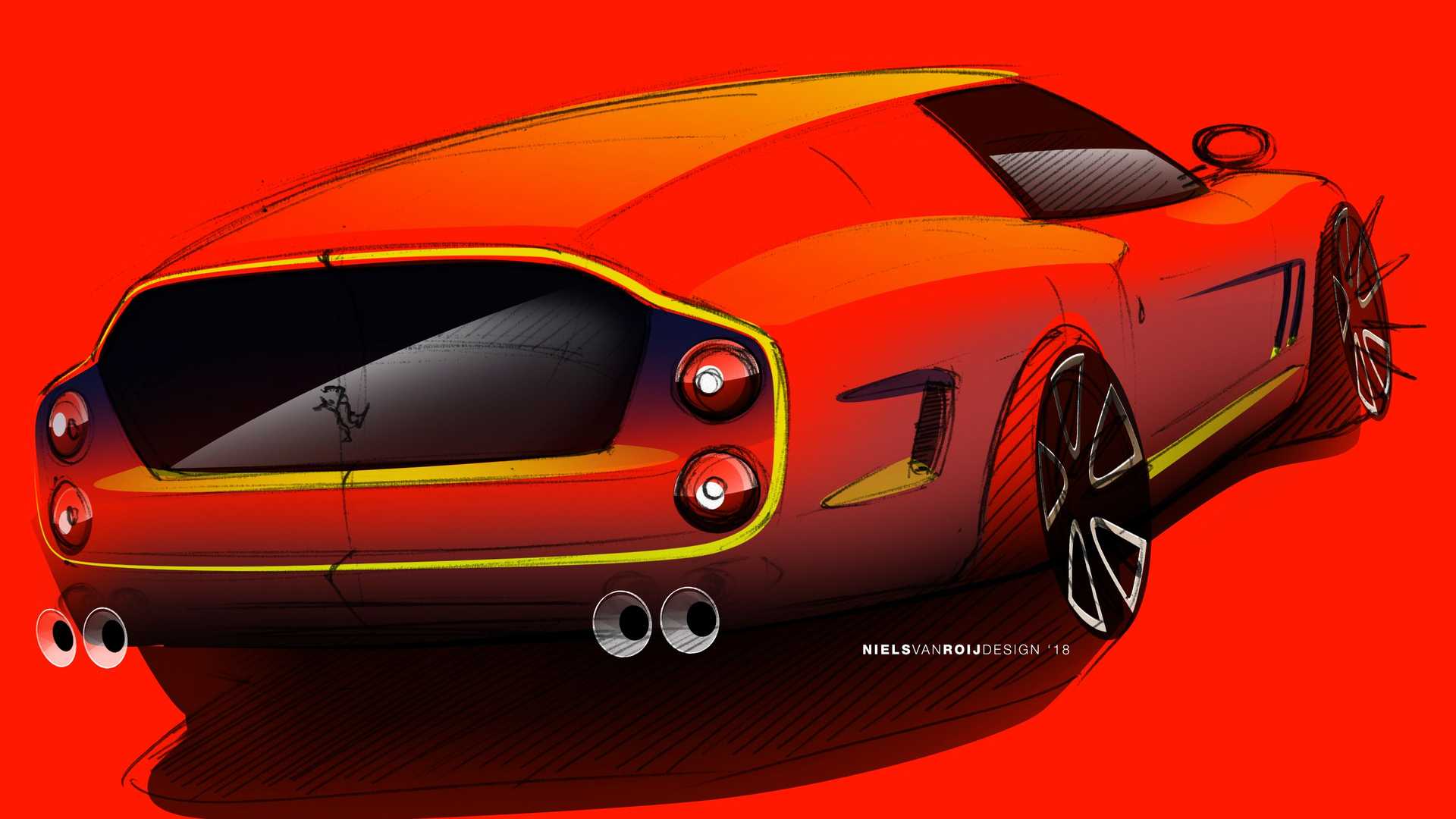 Ferrari Breadvan Homage by Niels van Roij Design – Design Sketch, 2018