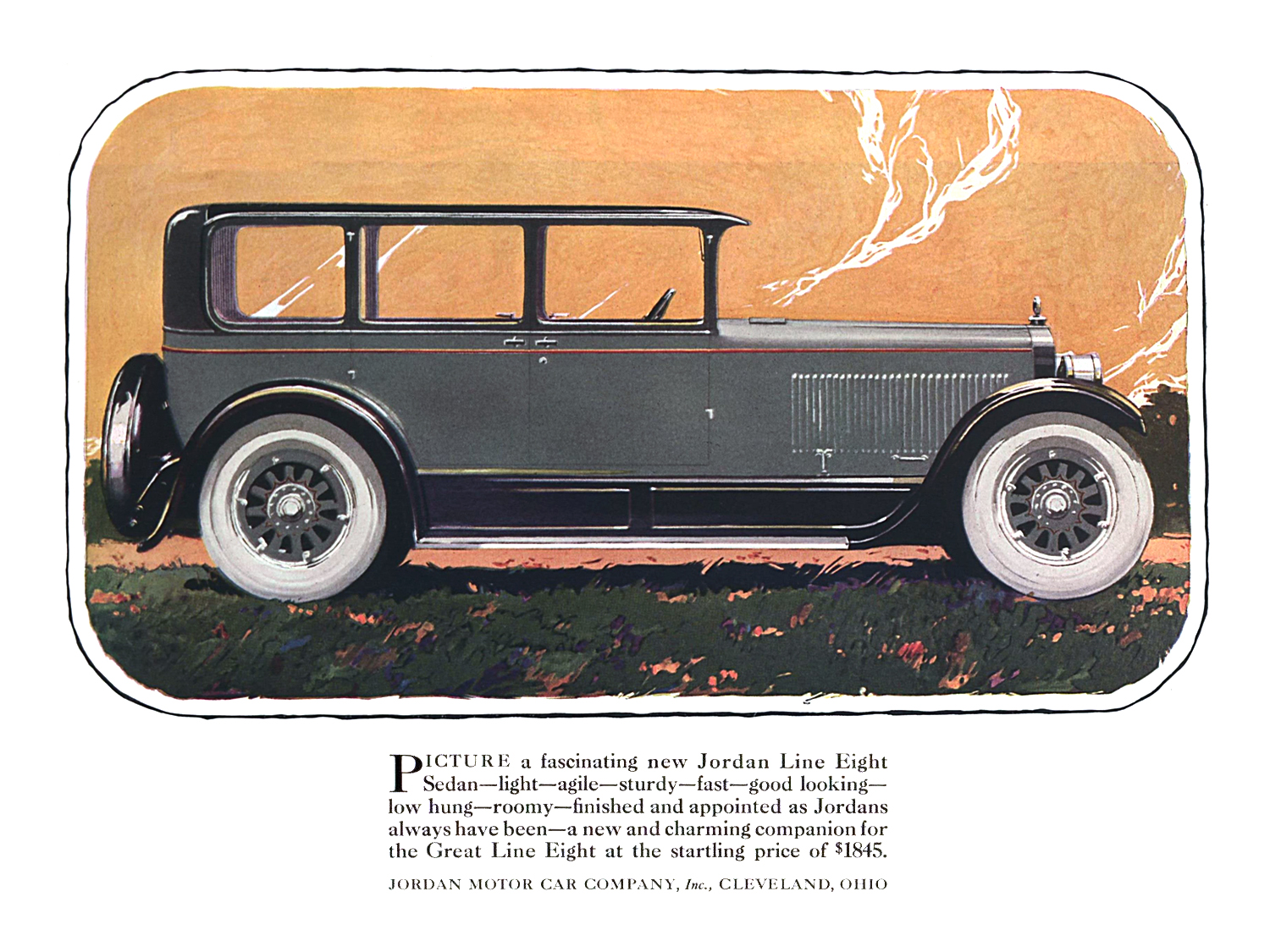 Jordan Line Eight Sedan Ad (November, 1925)